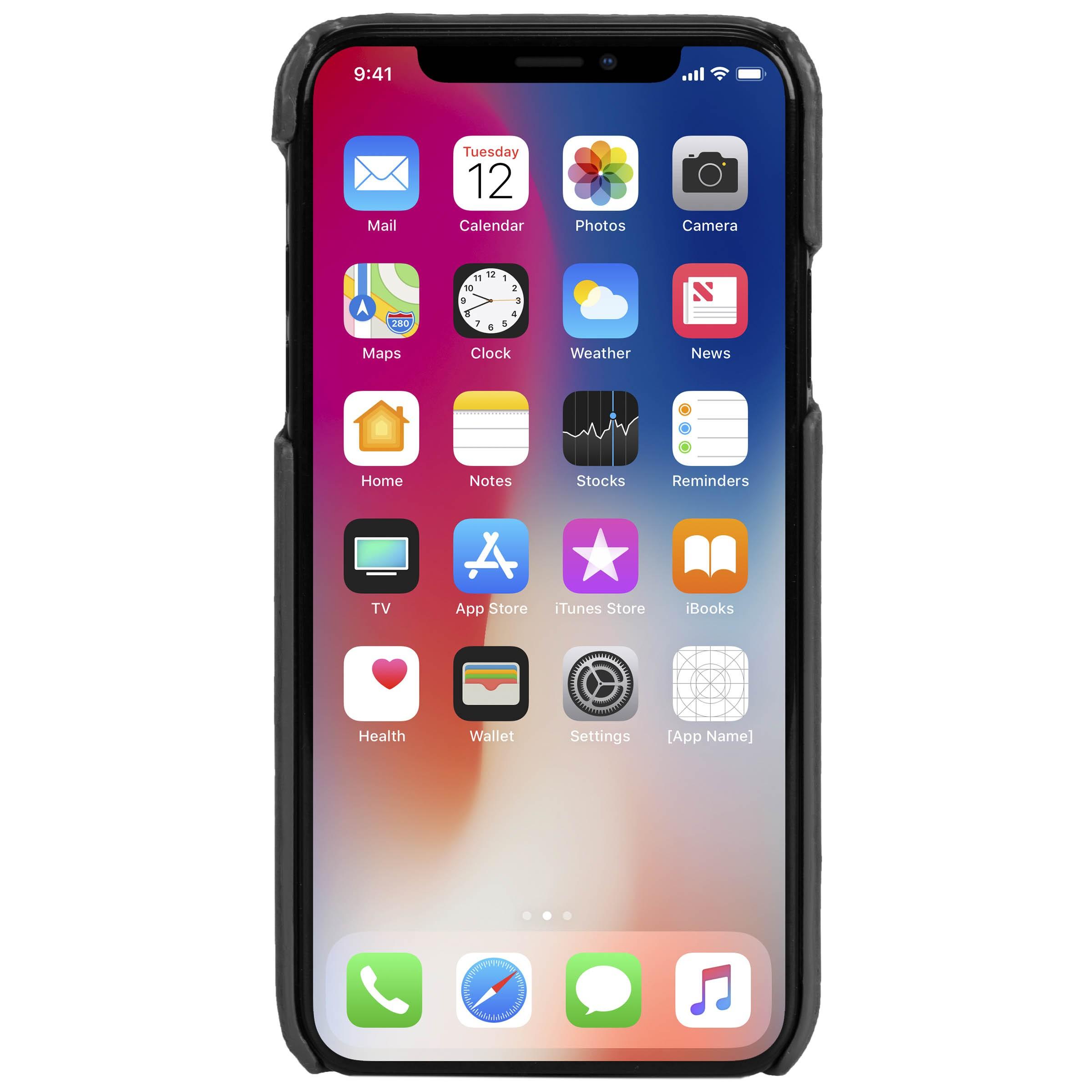 Telefono dėklas Krusell Sunne 2 Card Cover iPhone XS Max, juodas