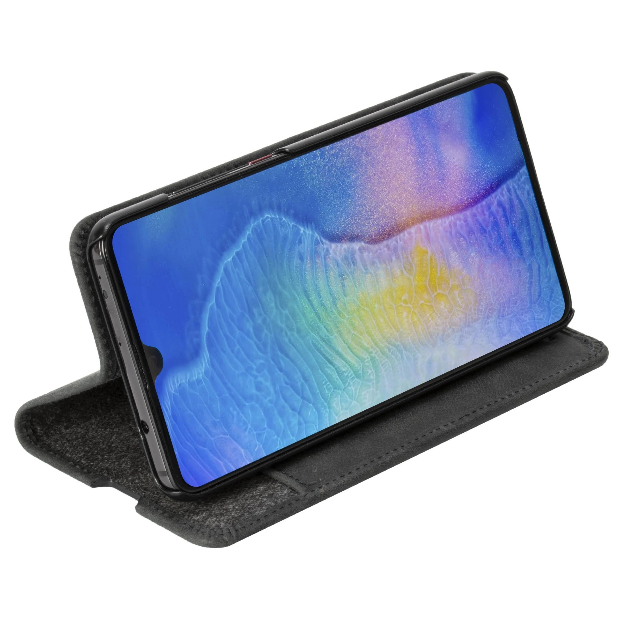 Dėklas Krusell Sunne 2 Card Foliowallet Huawei Mate 20 vintage juodas