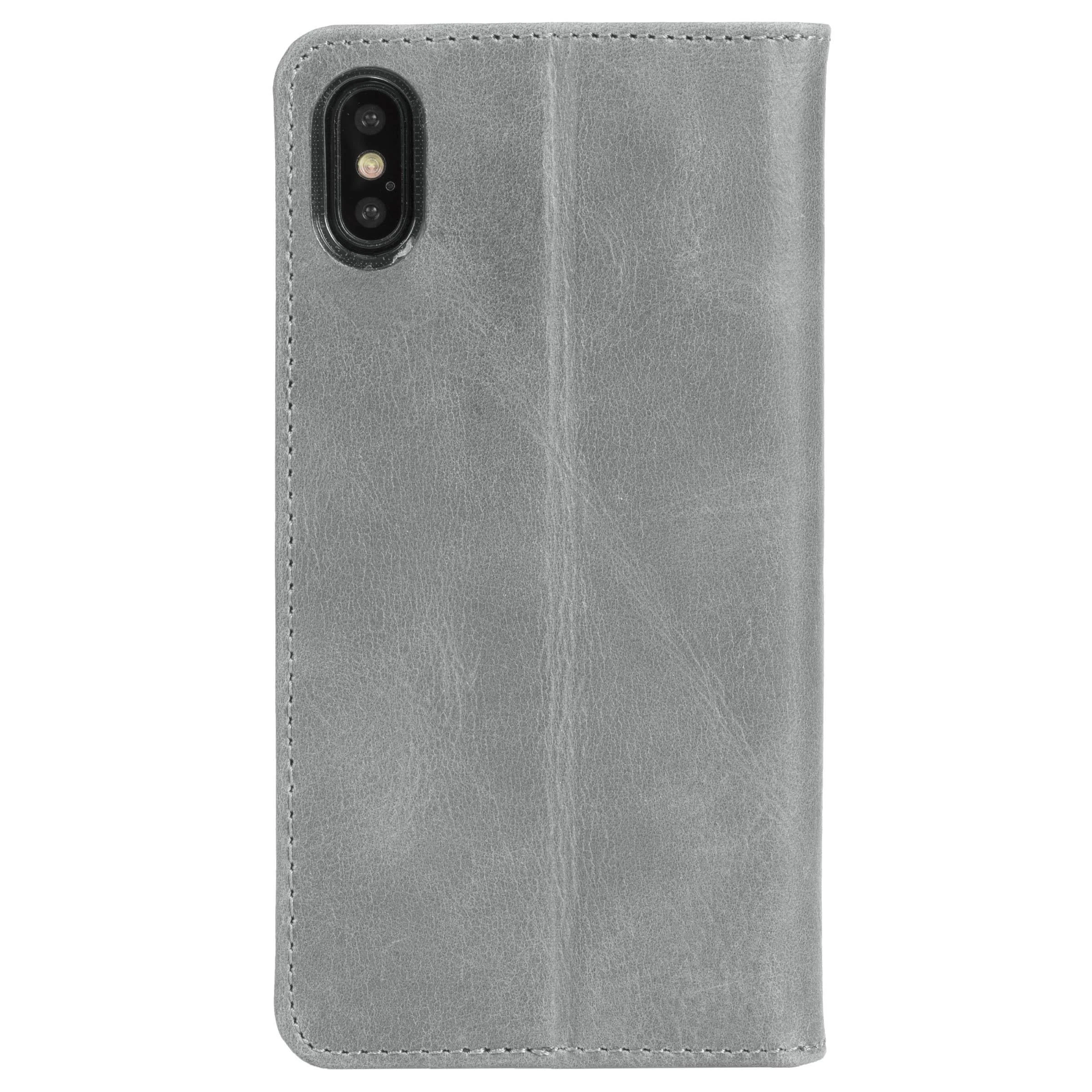 Krusell Sunne 4 Card FolioWallet telefono dėklas iPhone Xs Max, pilkas
