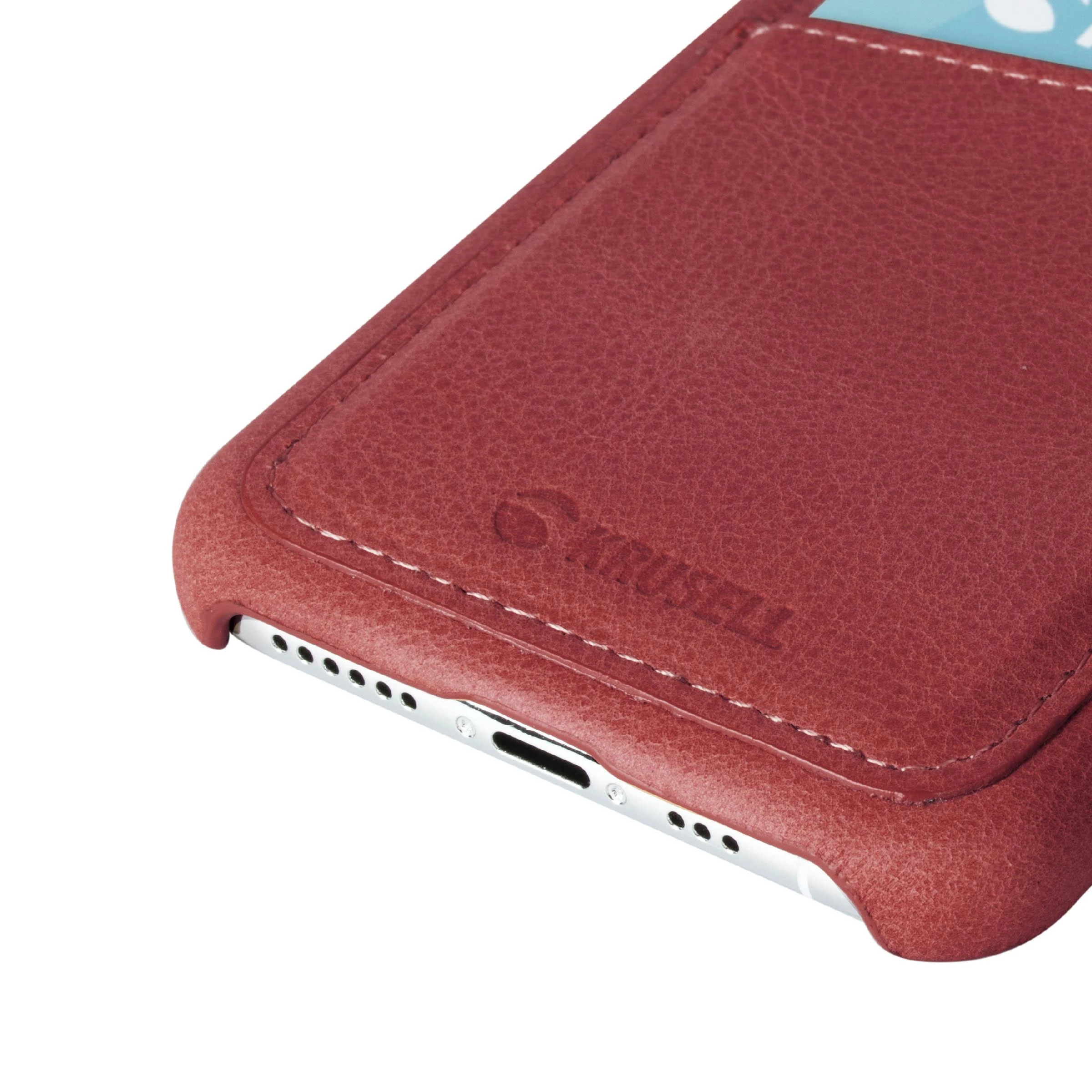 Dėklas Krusell Sunne CardCover Apple iPhone 11 Pro Max vintage raudonos spalvos (61795)