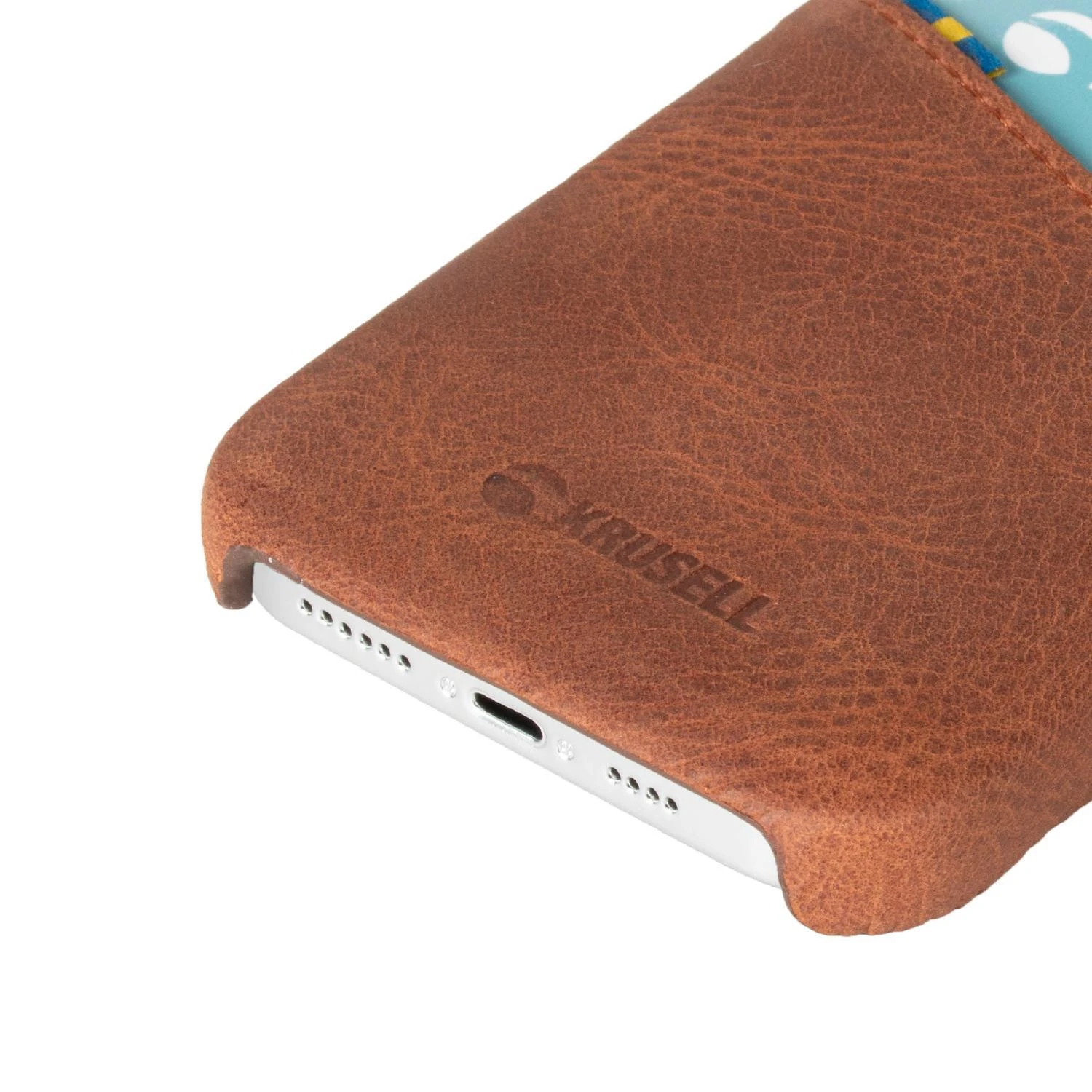 Dėklas Krusell Sunne CardCover Apple iPhone 12 Pro Max senovinis konjakas (62176)