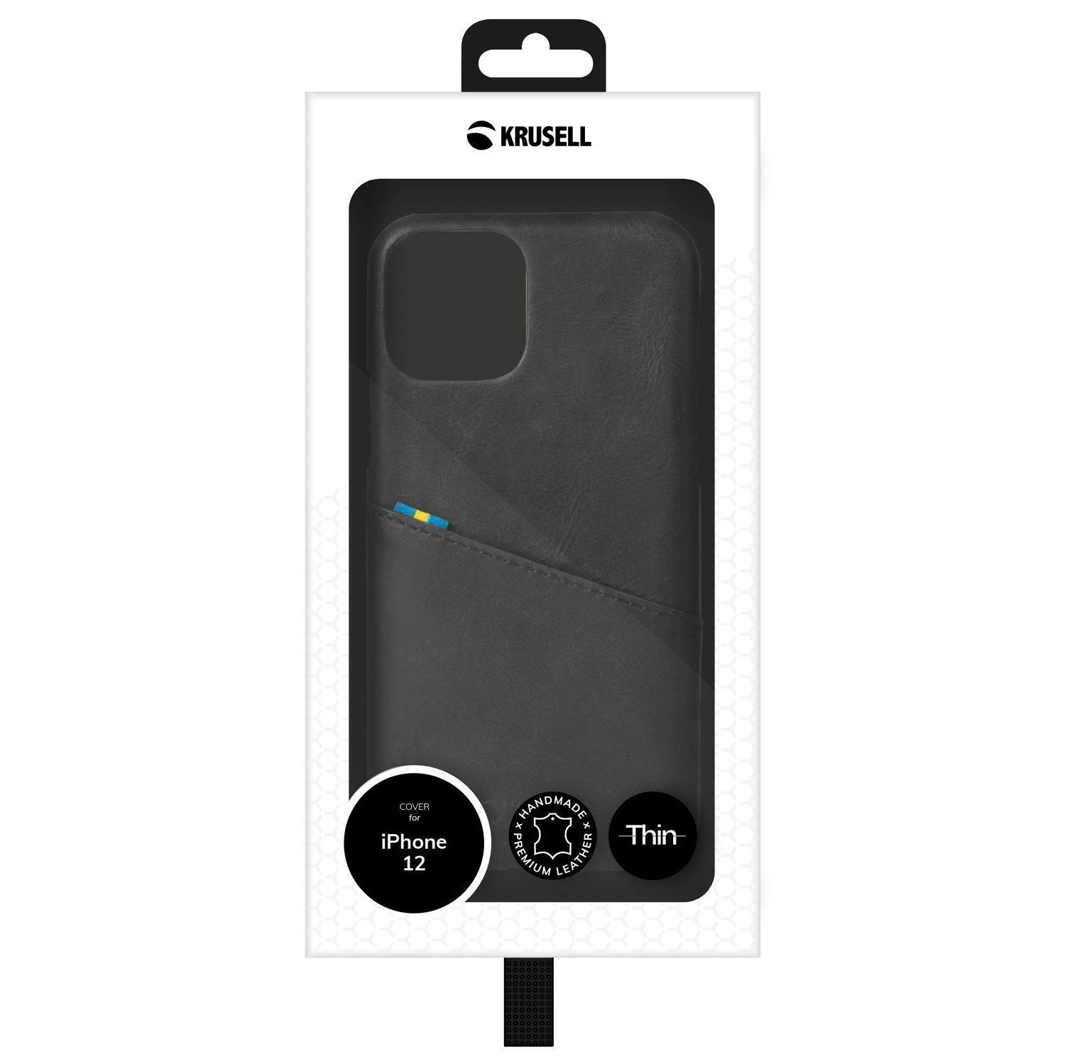 Dėklas Krusell Sunne CardCover Apple iPhone 12 mini vintage juodas (62155)