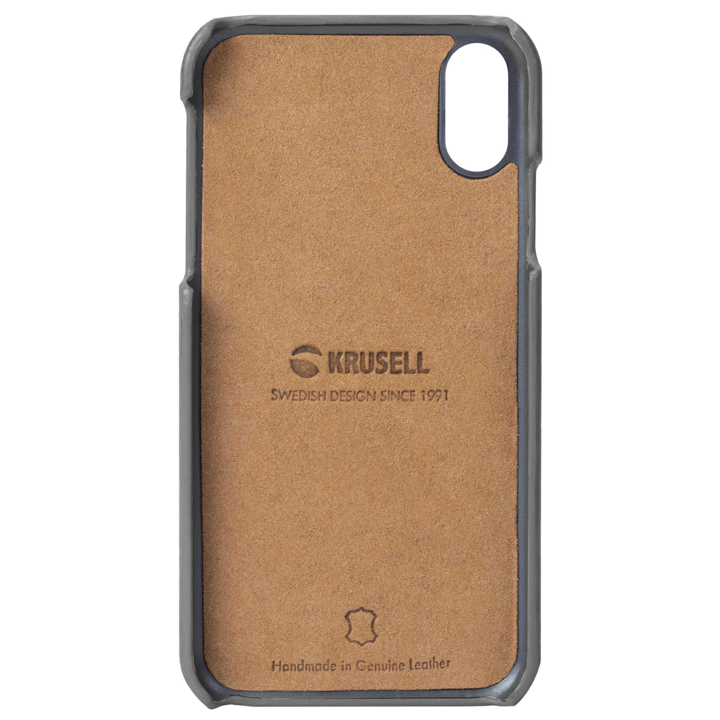 Krusell Juodas telefono dėklas iPhone XS Max
