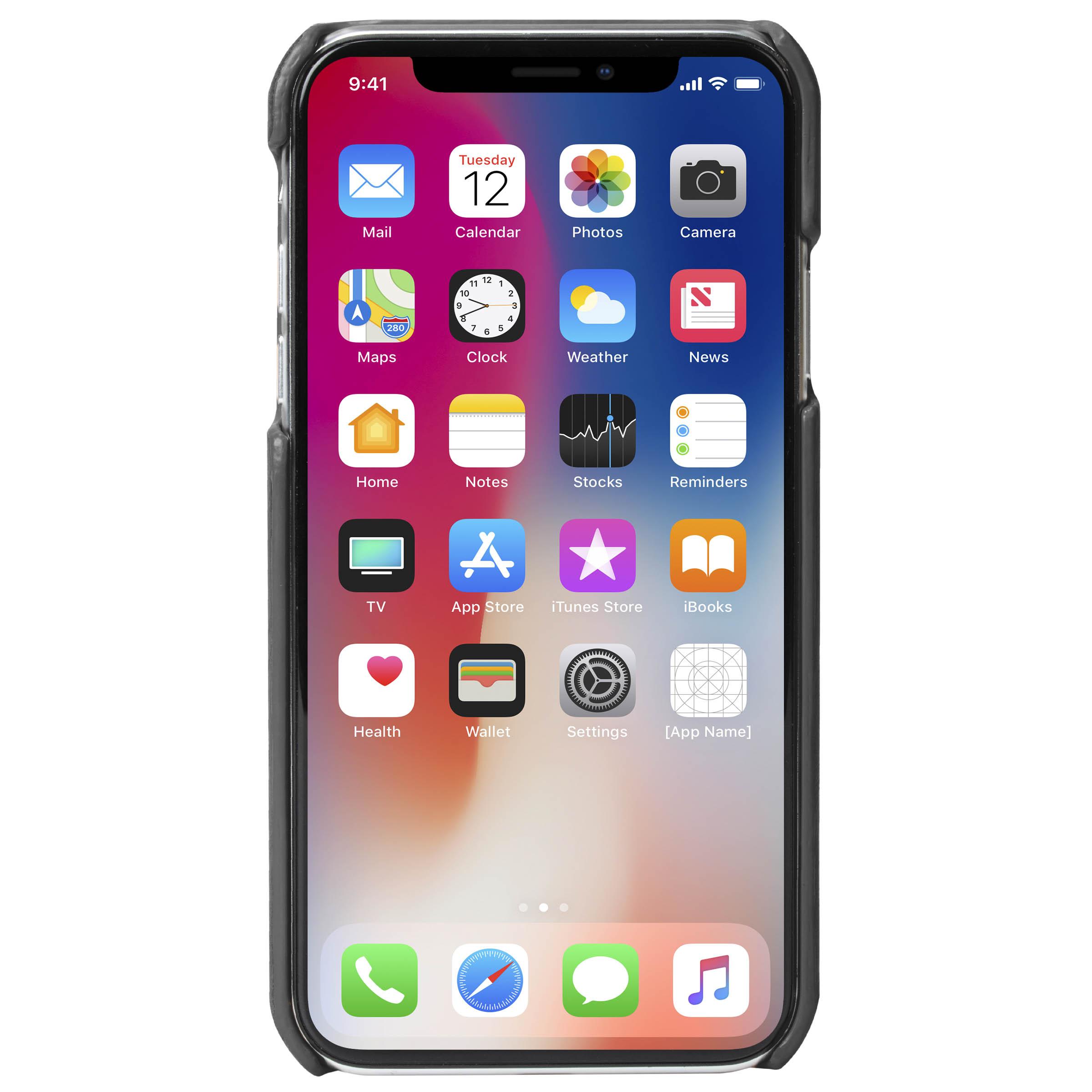 Krusell Juodas telefono dėklas iPhone XS Max