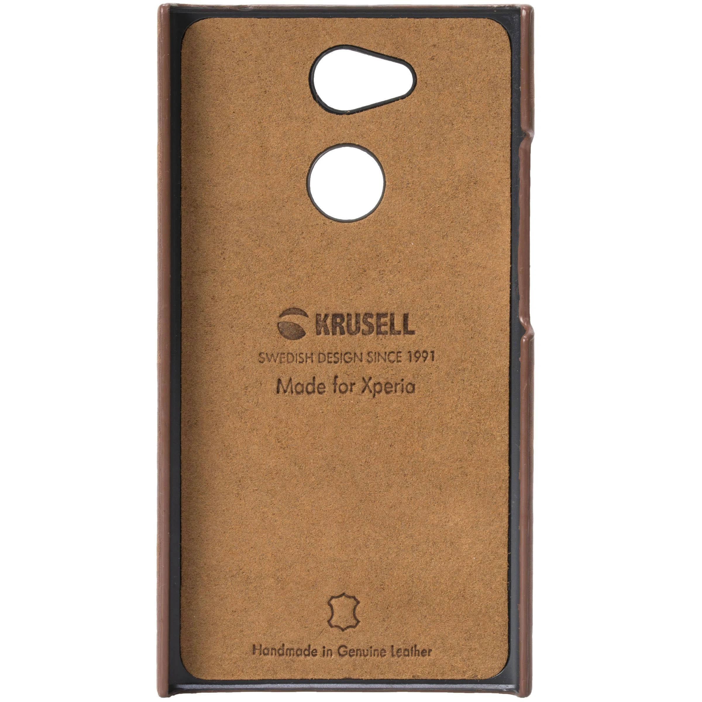 Krusell Rudas odinis dėklas Sony Xperia L2