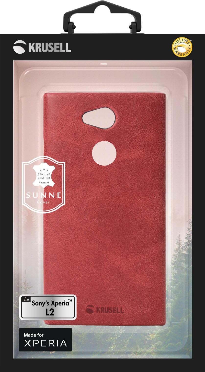 Raudonas telefono dėklas Krusell Sunne Cover Sony Xperia L2