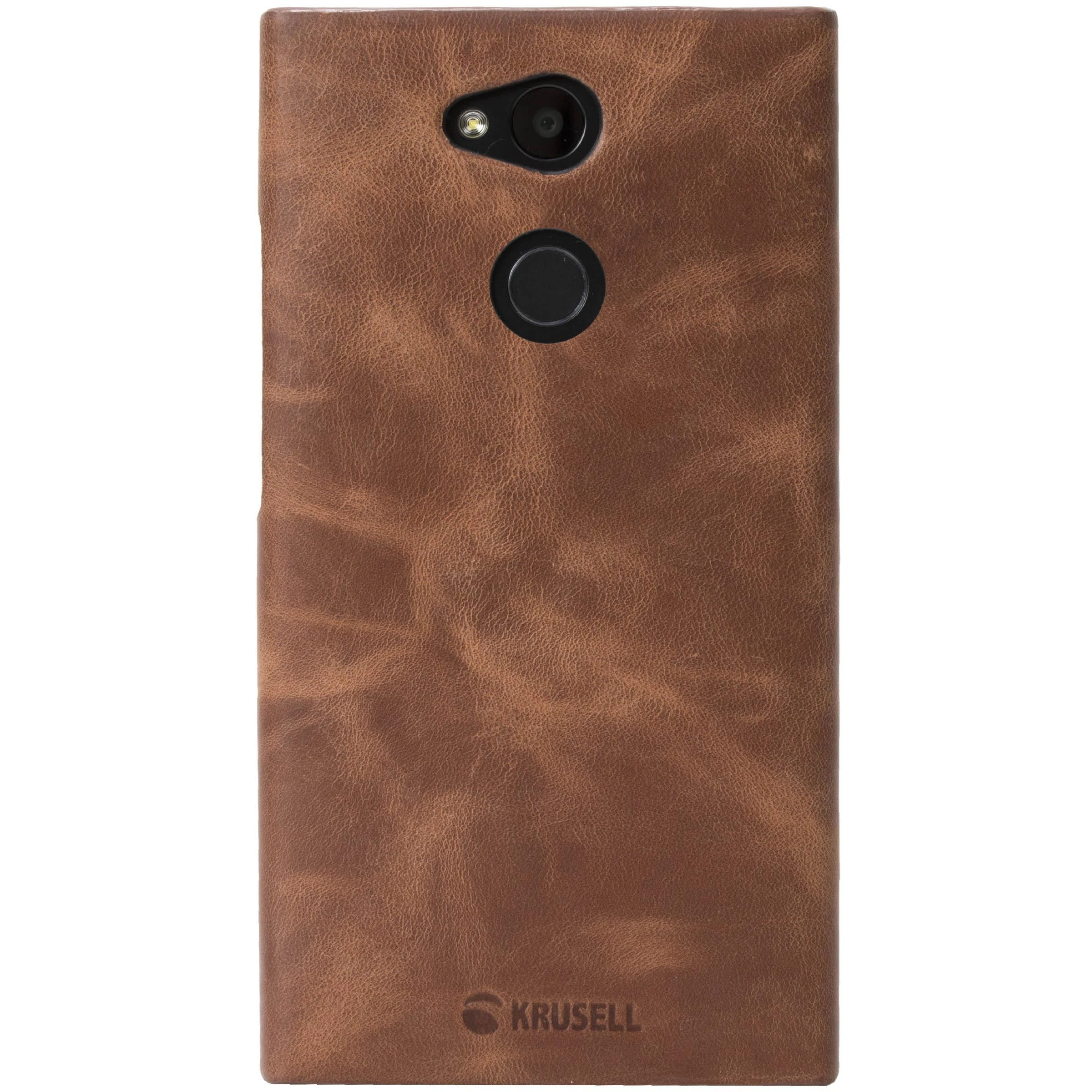 Krusell Rudas odinis dėklas Sony Xperia L2