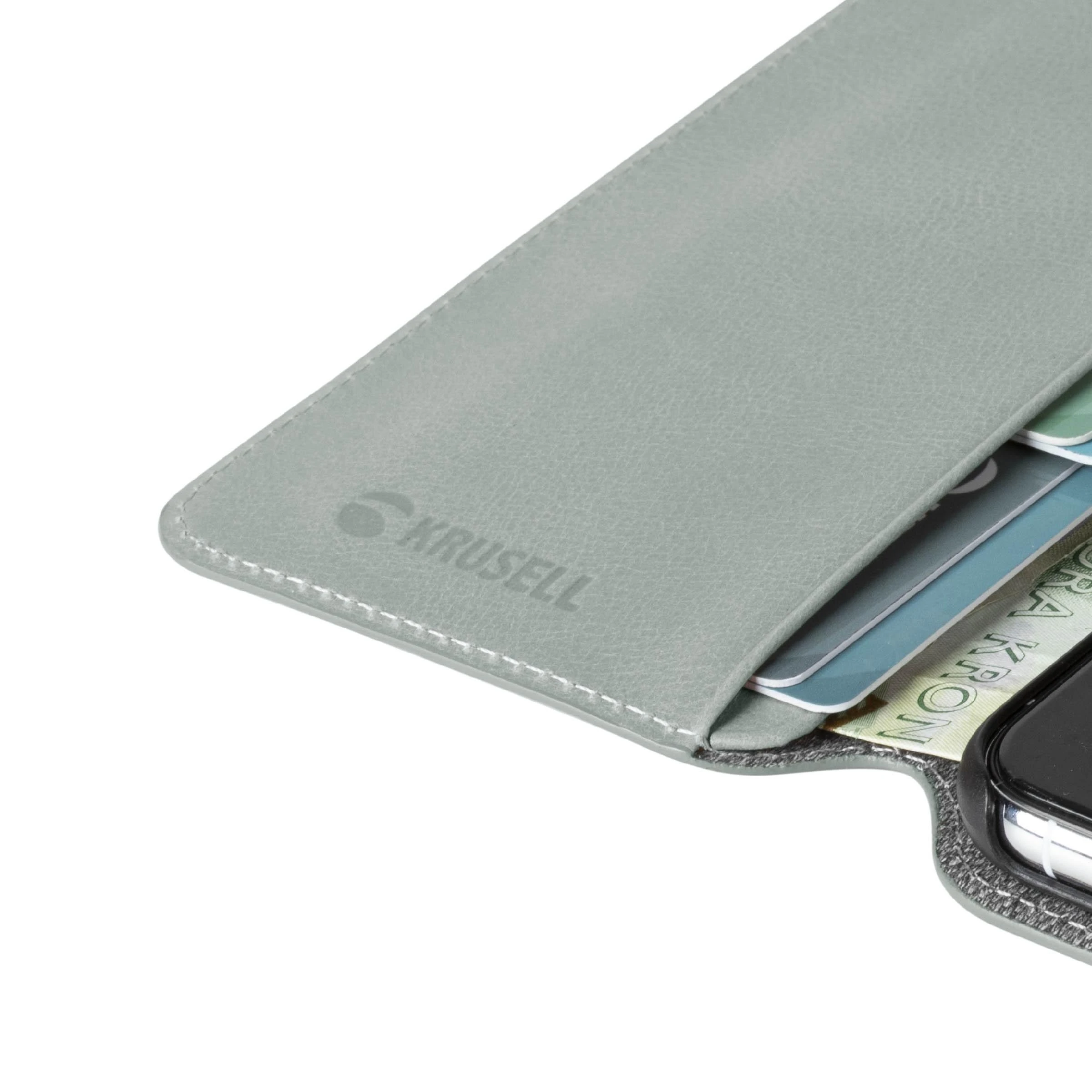 Telefono dėklas-pinigine Krusell Sunne iPhone 11 Pro, pilkas