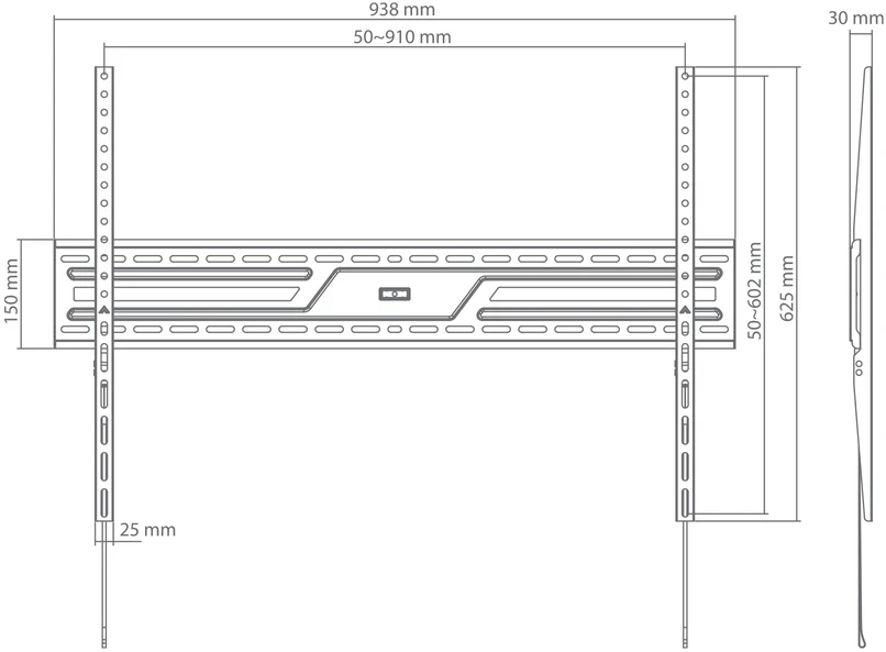 Laikiklis Sbox BL-3869F (50"-100"/75kg/900x600)