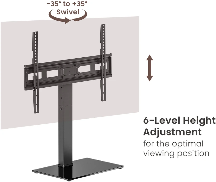 „Sbox FS-306“ LED televizoriaus laikiklis ant grindų (37–75 colių / 40 kg / 600 x 400)