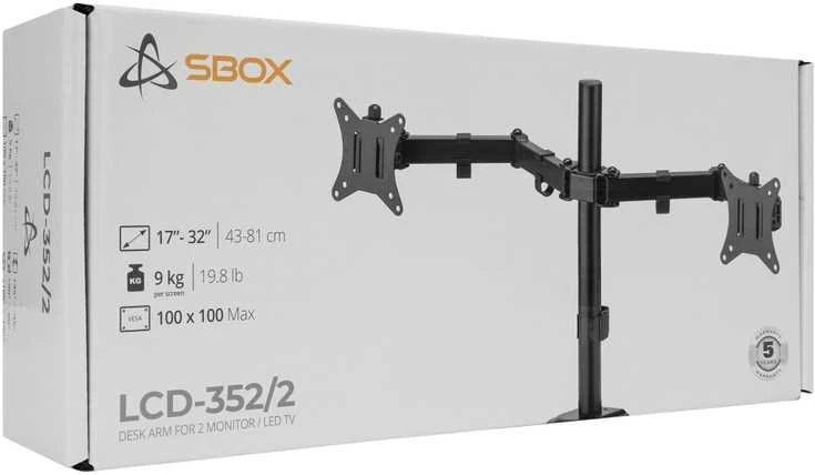 Laikiklis Sbox LCD-352/2-2 (13-32/2x8kg/100x100)