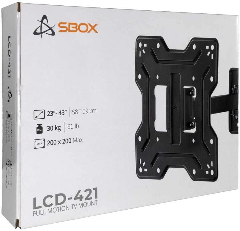 SBox sieninis laikiklis su atrama iki VESA 200 x 200 / 30 kg / 43"