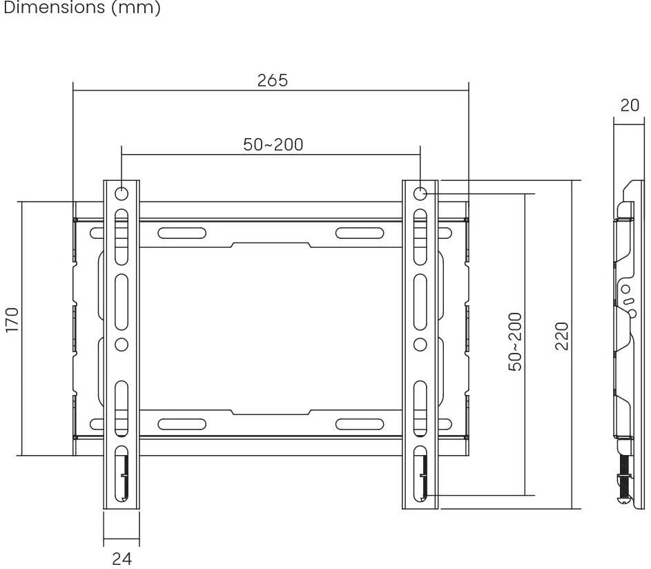 Laikiklis Sbox PLB-2222F-2 (23-43/45kg/200x200)
