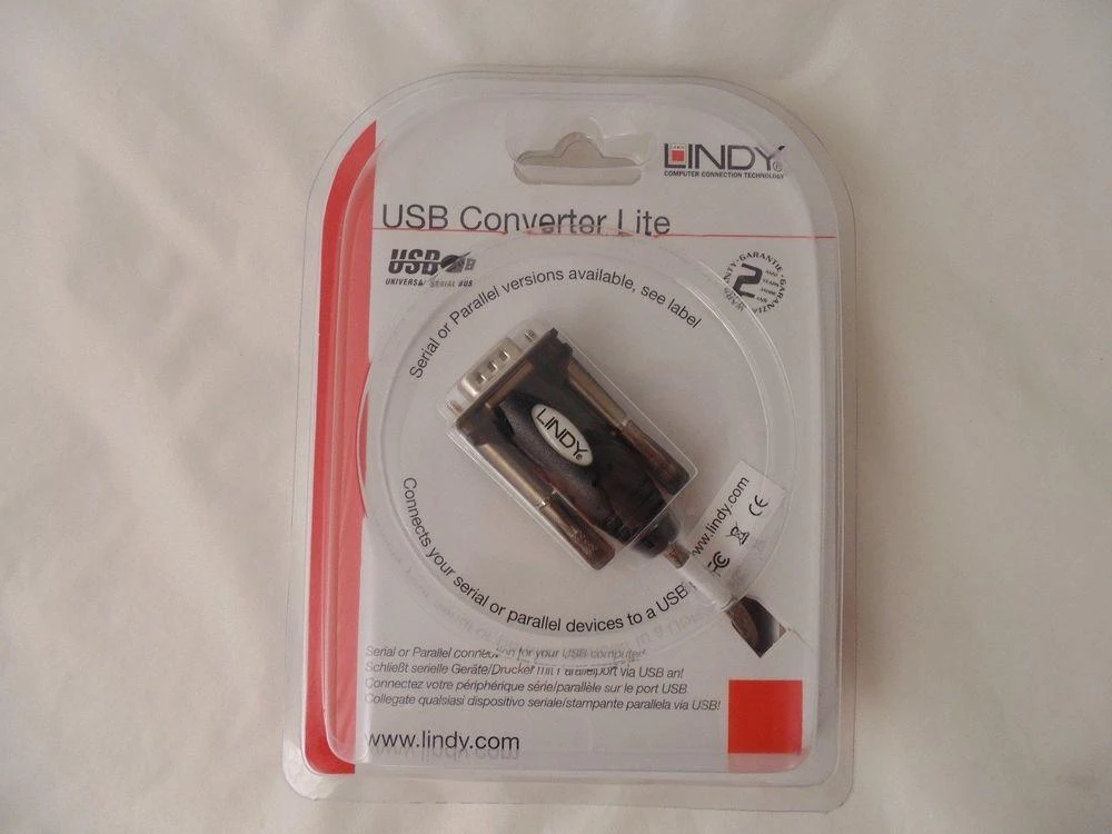 Adapteris - LINDY USB į Serijinį Konverterį Lite Adapteris, Juodas