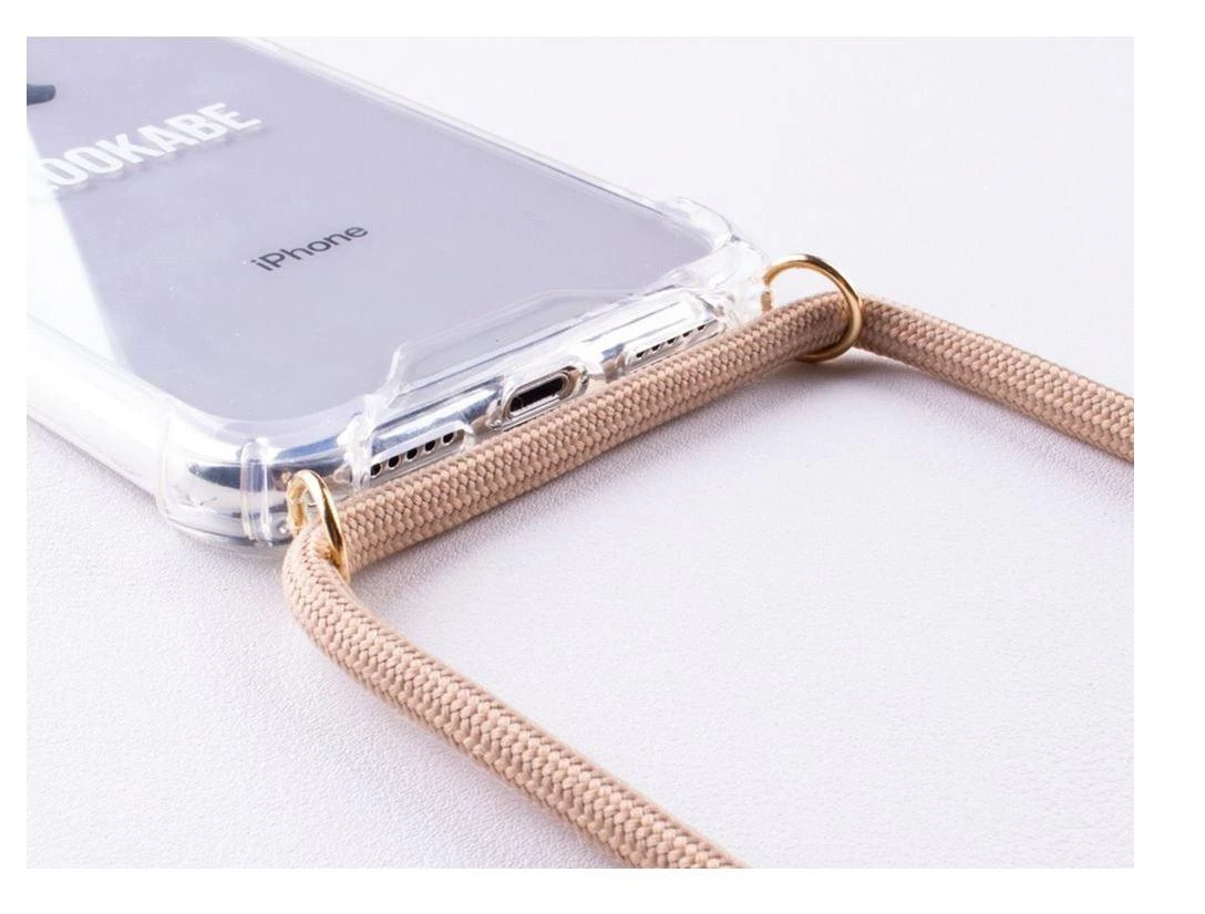 Lookabe Telefono dėklas su kaklo dirželiu iPhone Xs Max, auksinis nude