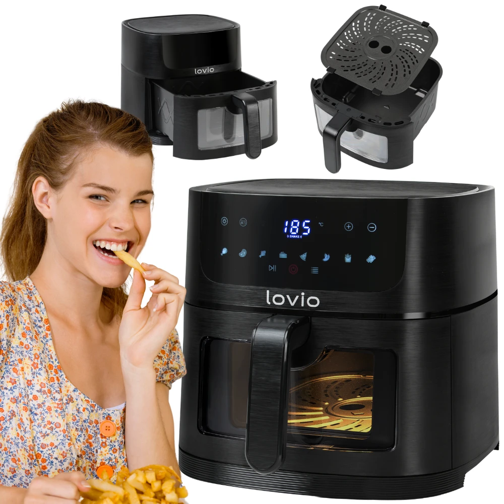 Gruzdintuvė Lovio LVAF002BK „PureFry XL Smart“, 6 l, juodas