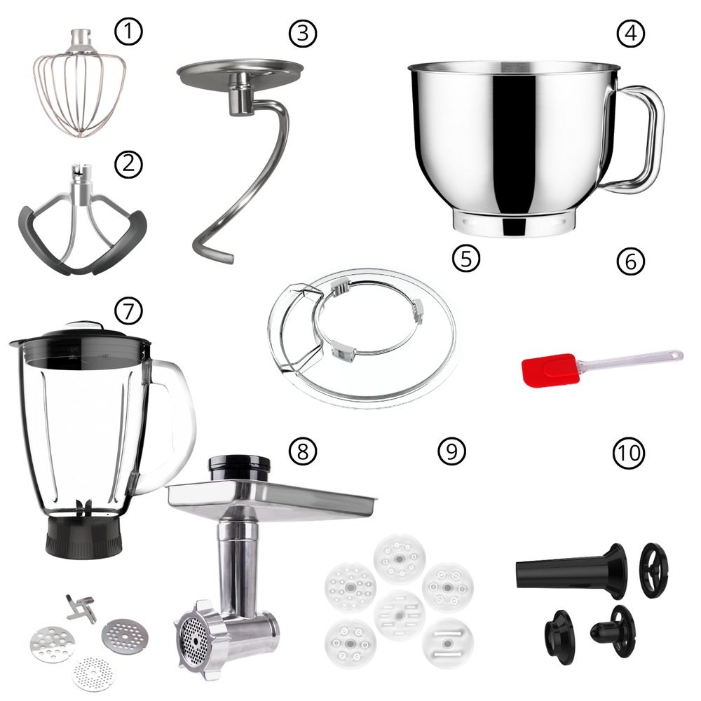 Virtuvinis kombainas Lovio LVSTM02PRD ChefAssistant Plus Raudona