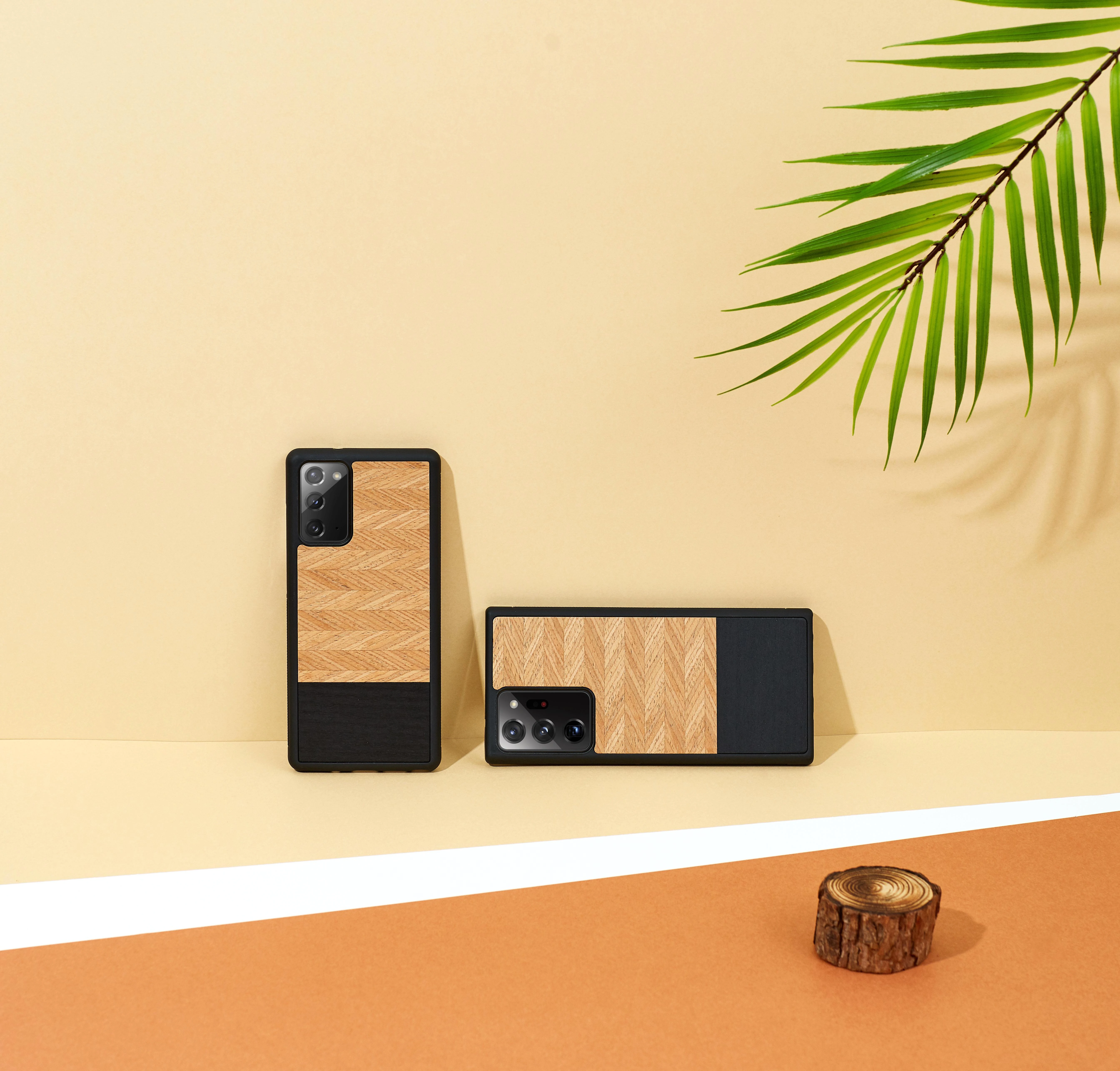 MAN&WOOD dėklas skirtas Galaxy Note 20 Ultra herringbone nero juodos spalvos
