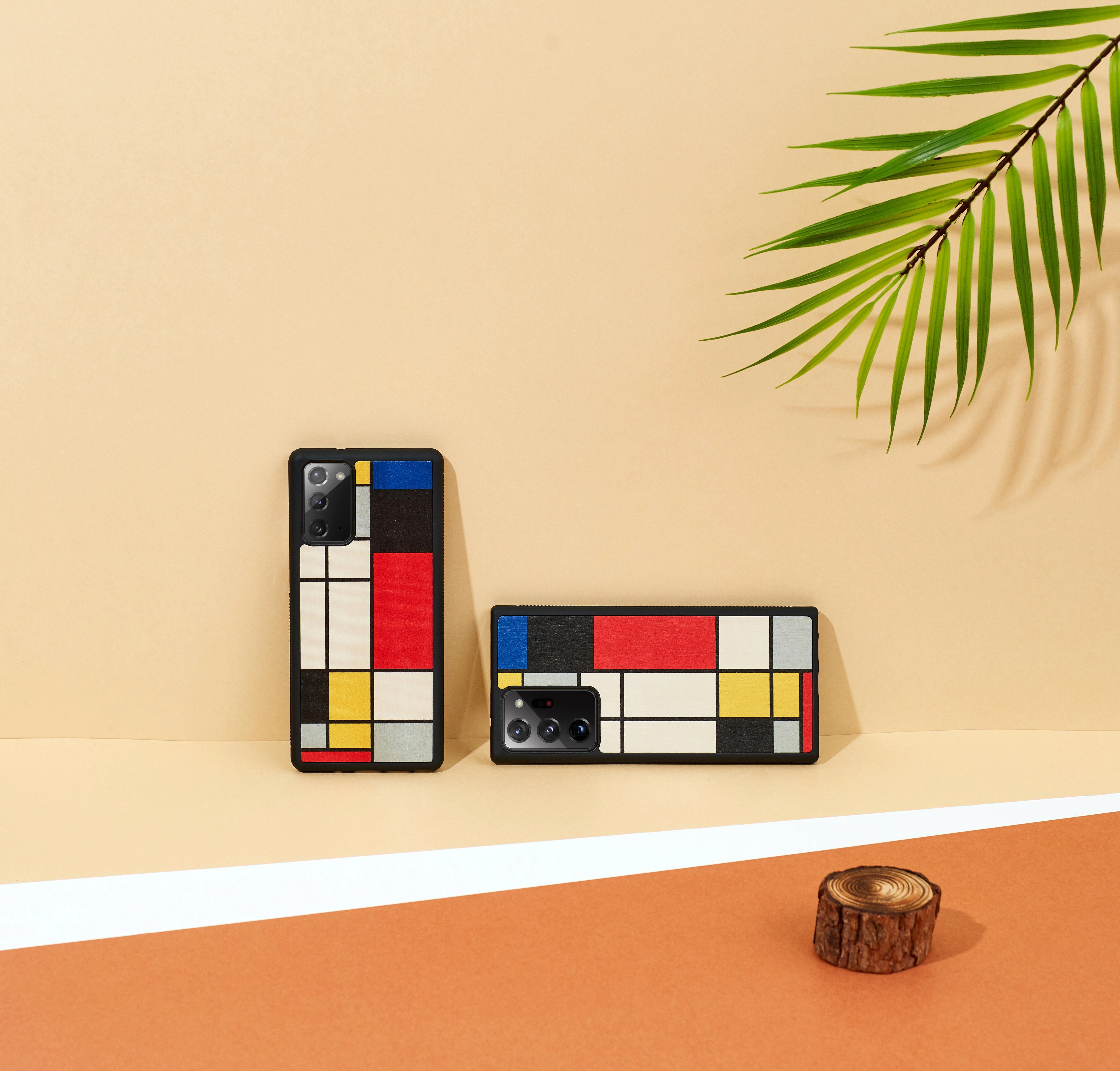 MAN&WOOD dėklas skirtas Galaxy Note 20 mondrian wood juodos spalvos