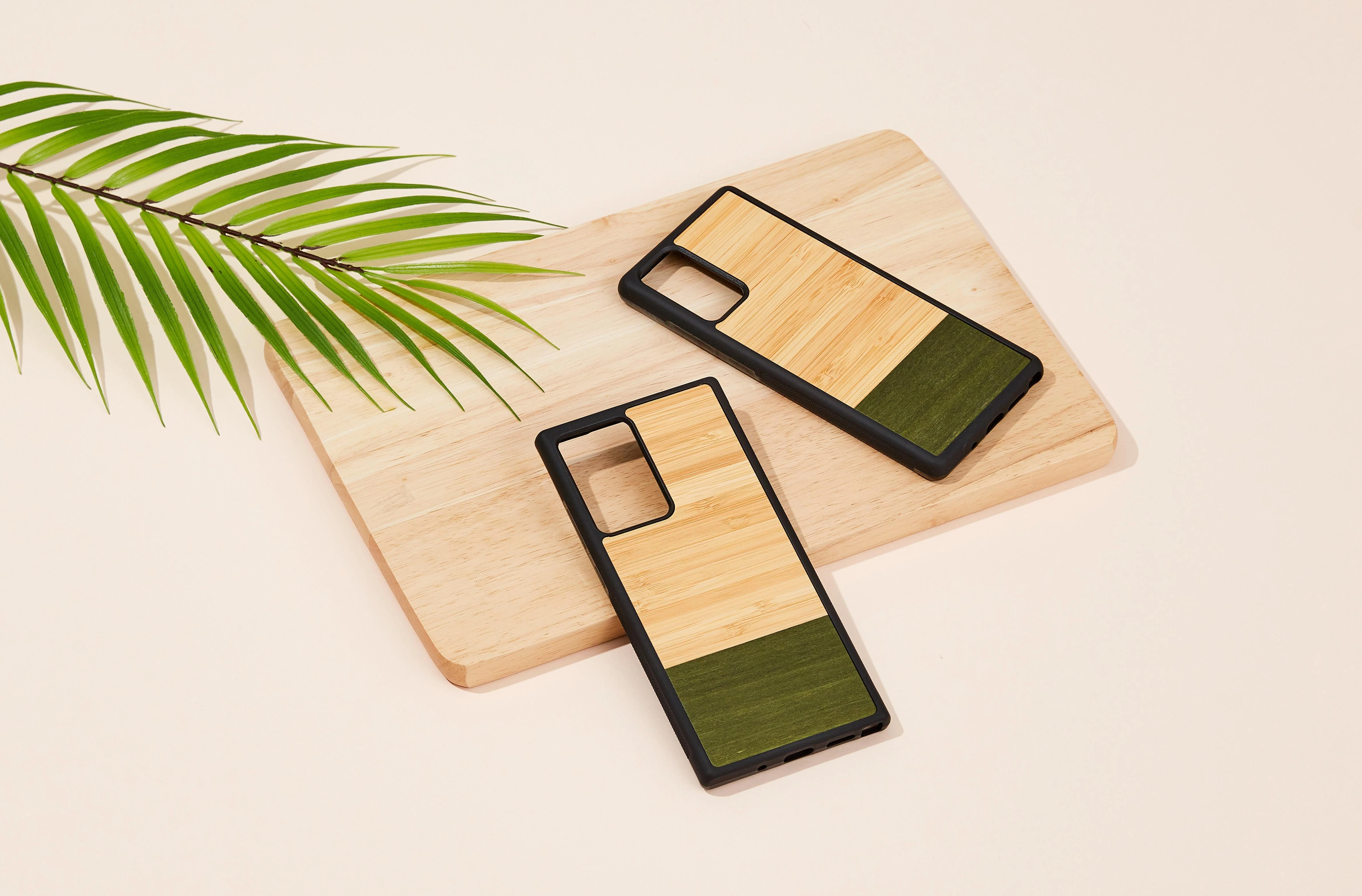 MAN&WOOD dėklas skirtas Galaxy Note 20 Ultra bamboo skirtasest juodos spalvos