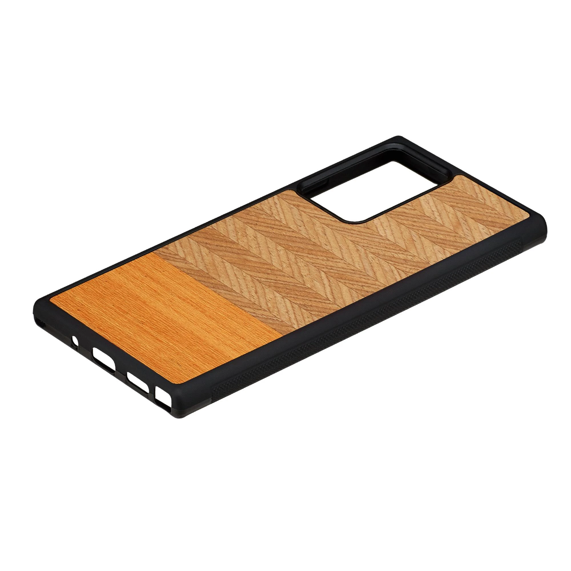 MAN&WOOD dėklas skirtas Galaxy Note 20 Ultra herringbone arancia juodos spalvos