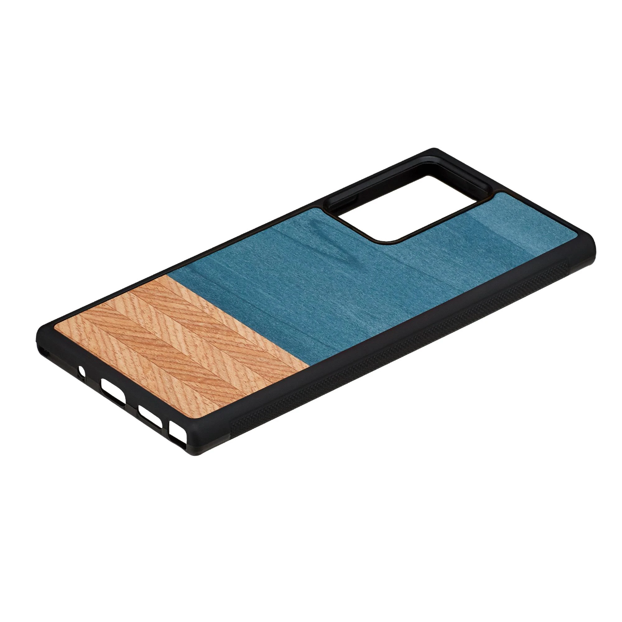 MAN&WOOD dėklas skirtas Galaxy Note 20 Ultra denim juodos spalvos