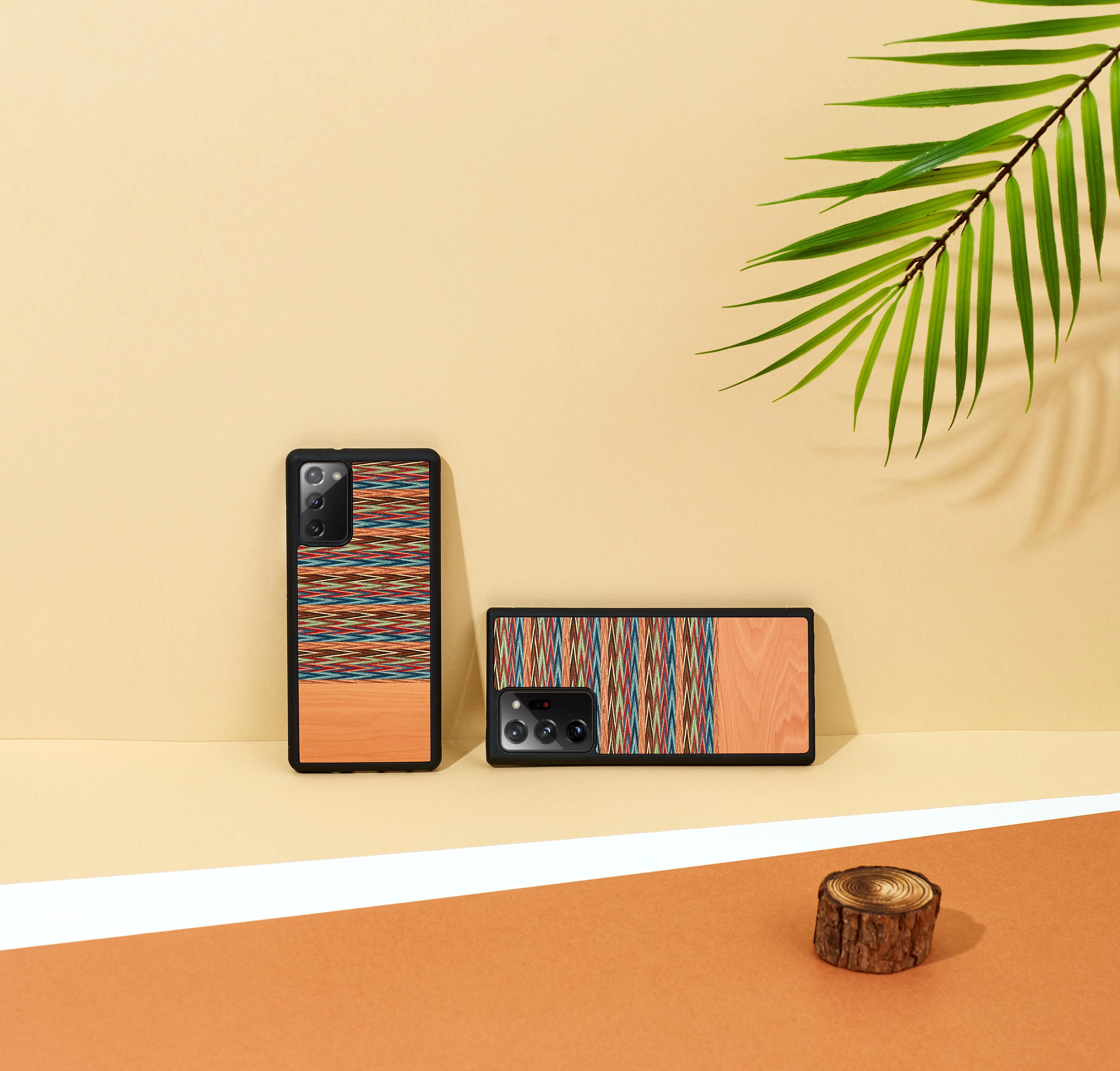 MAN&WOOD dėklas skirtas Galaxy Note 20 browny check juodos spalvos