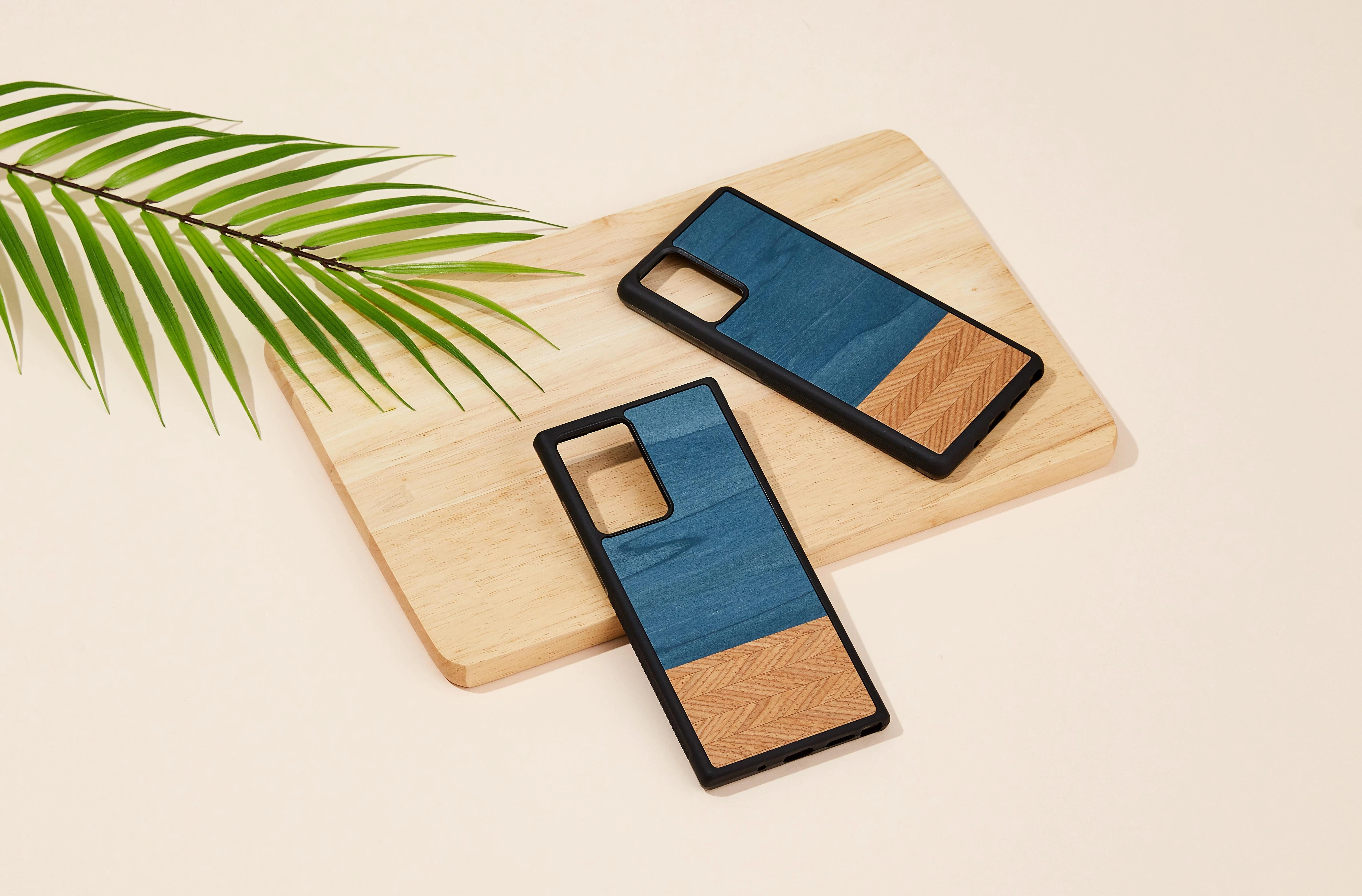 MAN&WOOD dėklas skirtas Galaxy Note 20 Ultra denim juodos spalvos