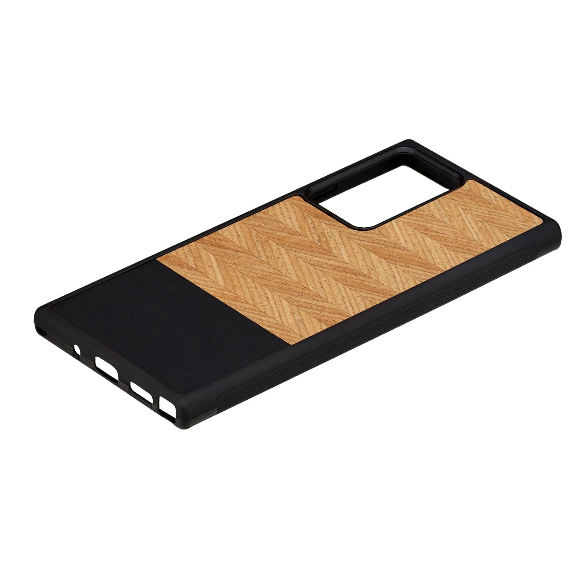 MAN&WOOD dėklas skirtas Galaxy Note 20 Ultra herringbone nero juodos spalvos