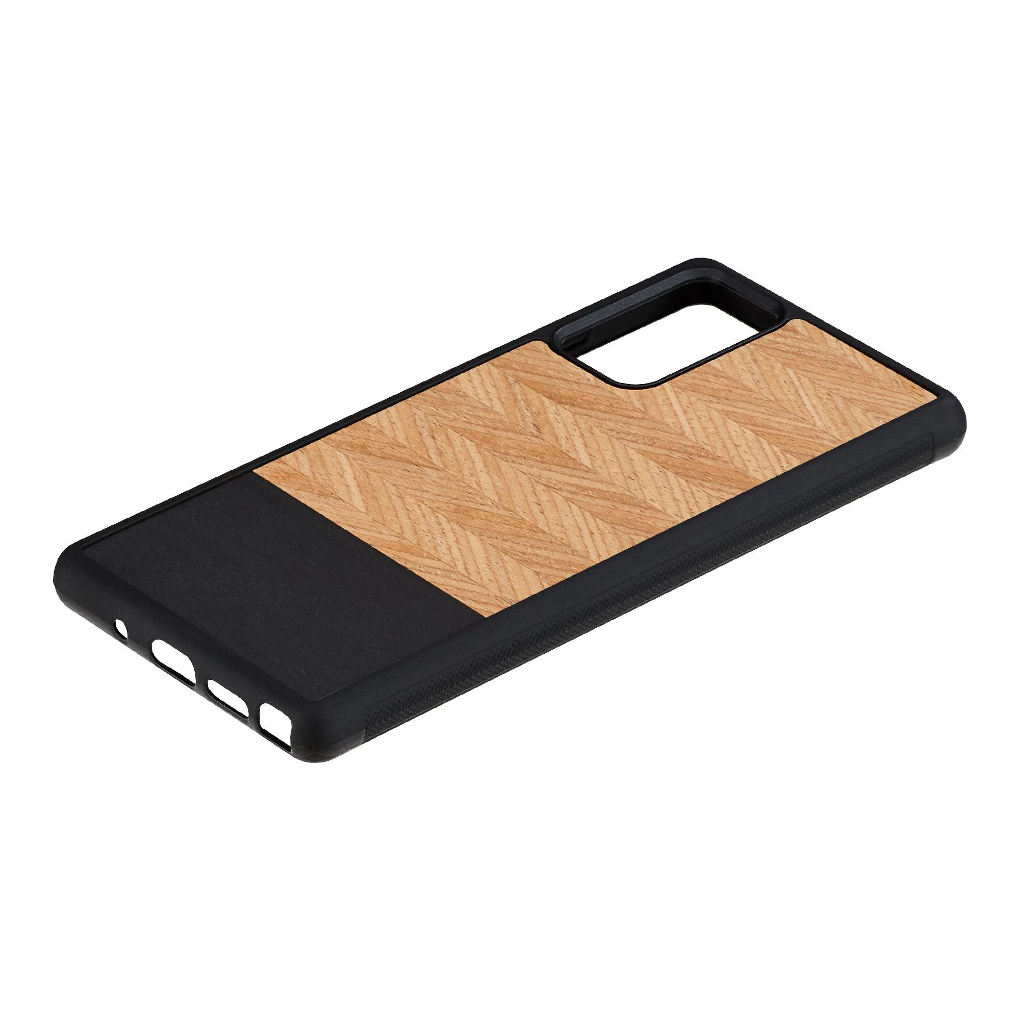 MAN&WOOD dėklas skirtas Galaxy Note 20 herringbone nero juodos spalvos