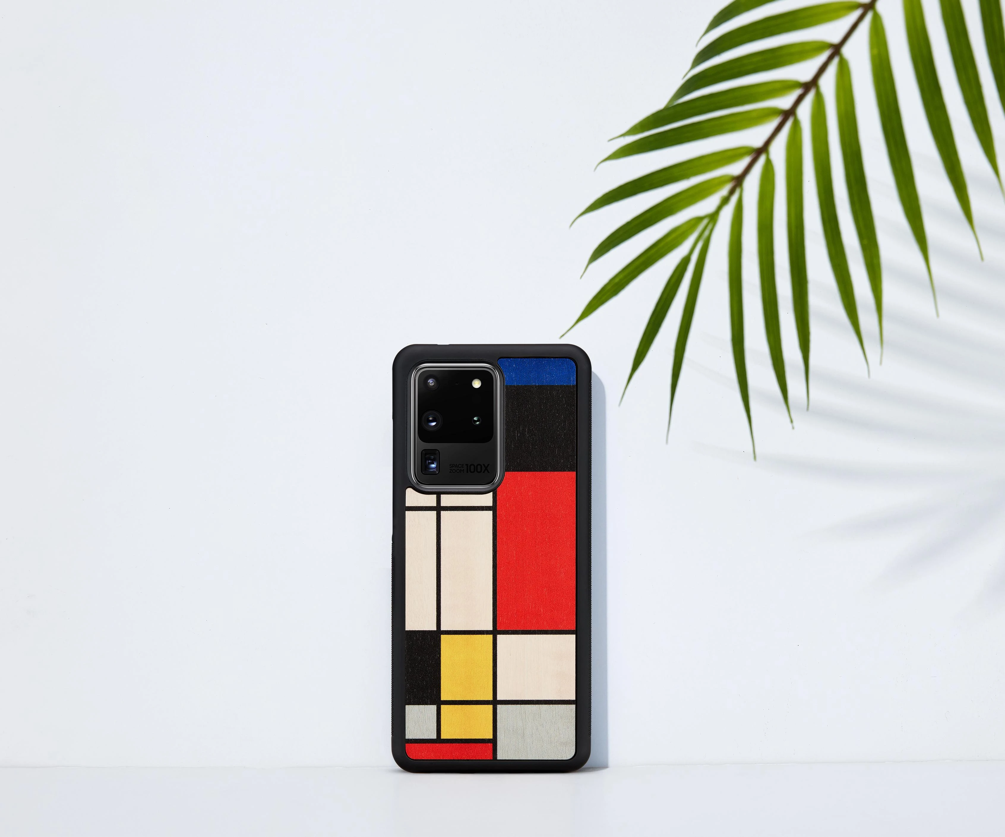 MAN&WOOD dėklas skirtas Galaxy S20 Ultra mondrian wood juodos spalvos
