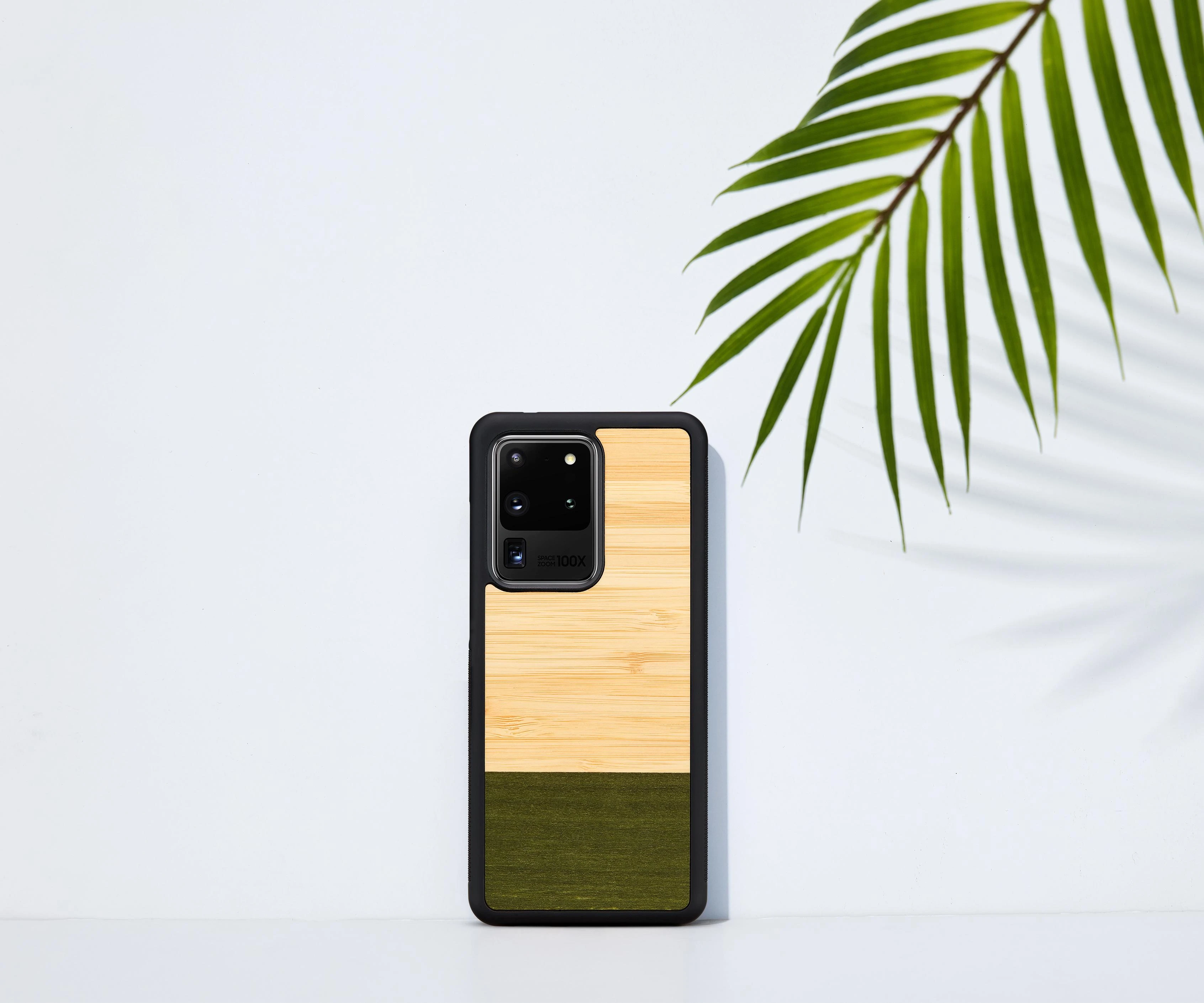 MAN&WOOD dėklas skirtas Galaxy S20 Ultra bamboo skirtasest juodos spalvos