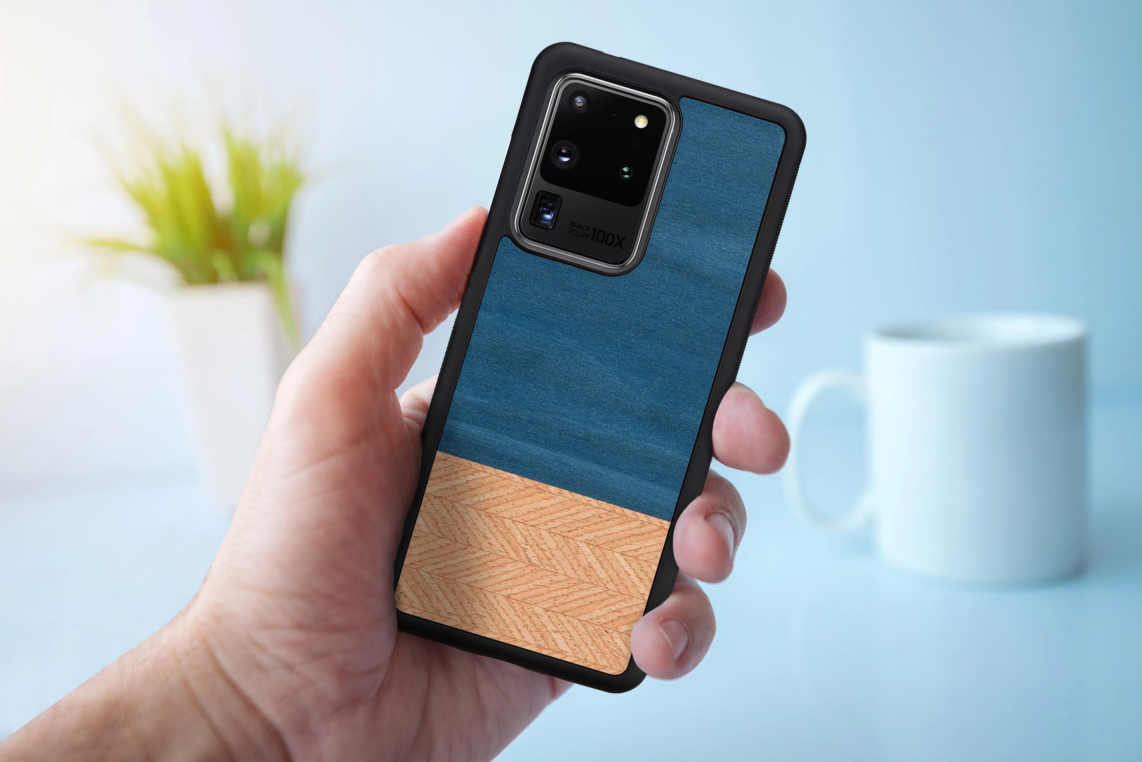 Dėklas MAN&WOOD case for Galaxy S20 Ultra denim juodas