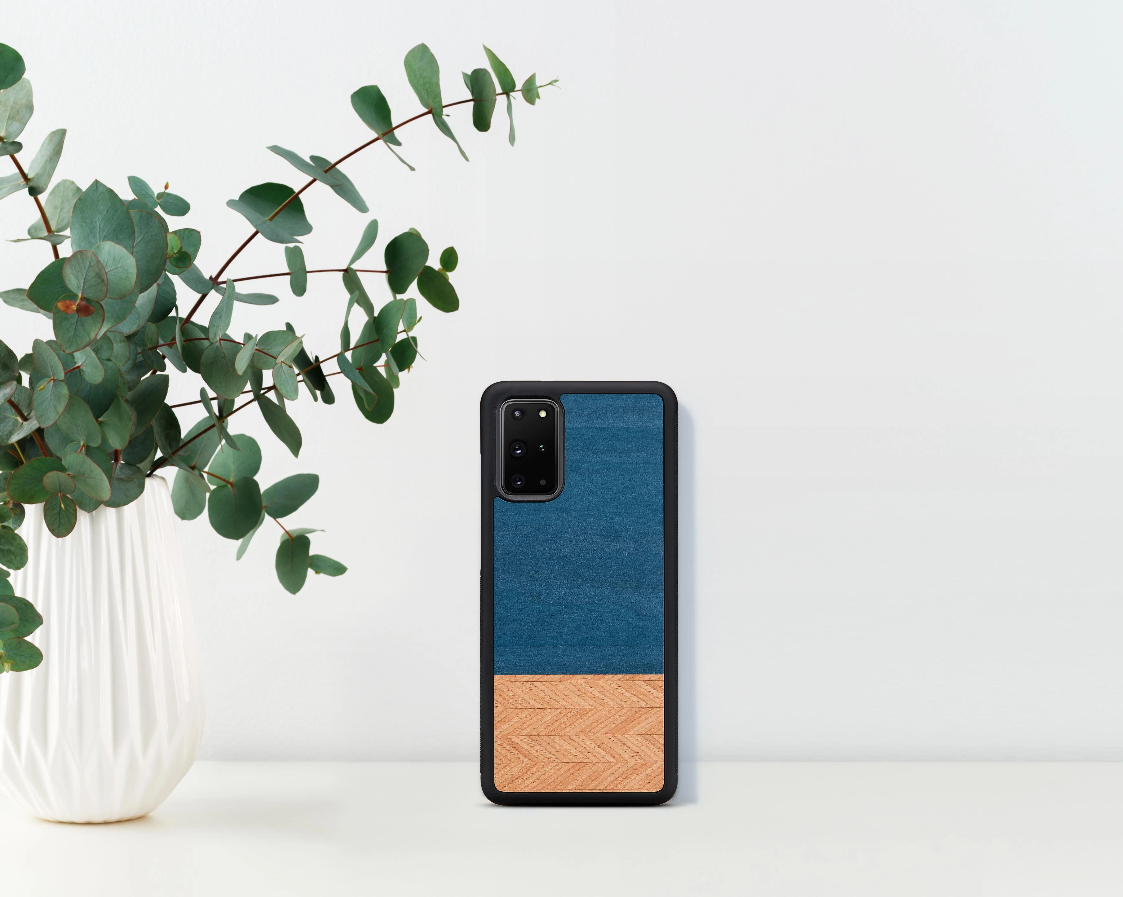 Dėklas MAN&WOOD case for Galaxy S20+ denim juodas