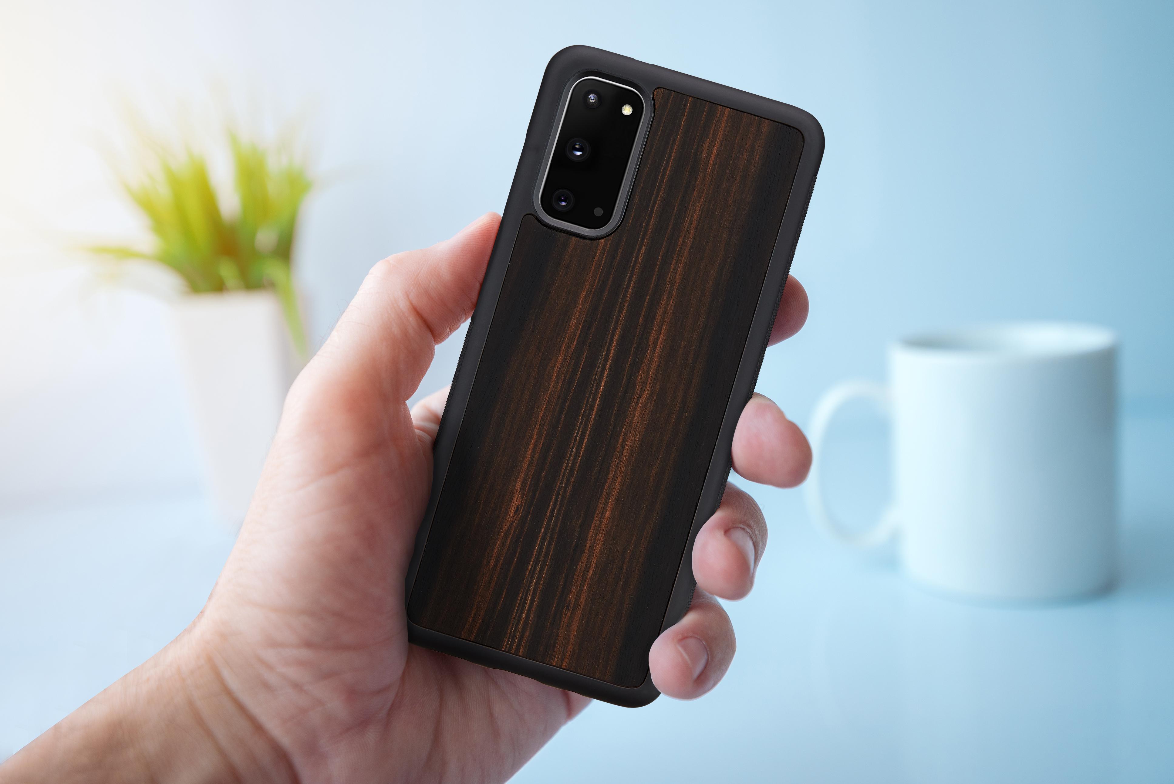 Dėklas MAN&WOOD case for Galaxy S20 ebony juodas