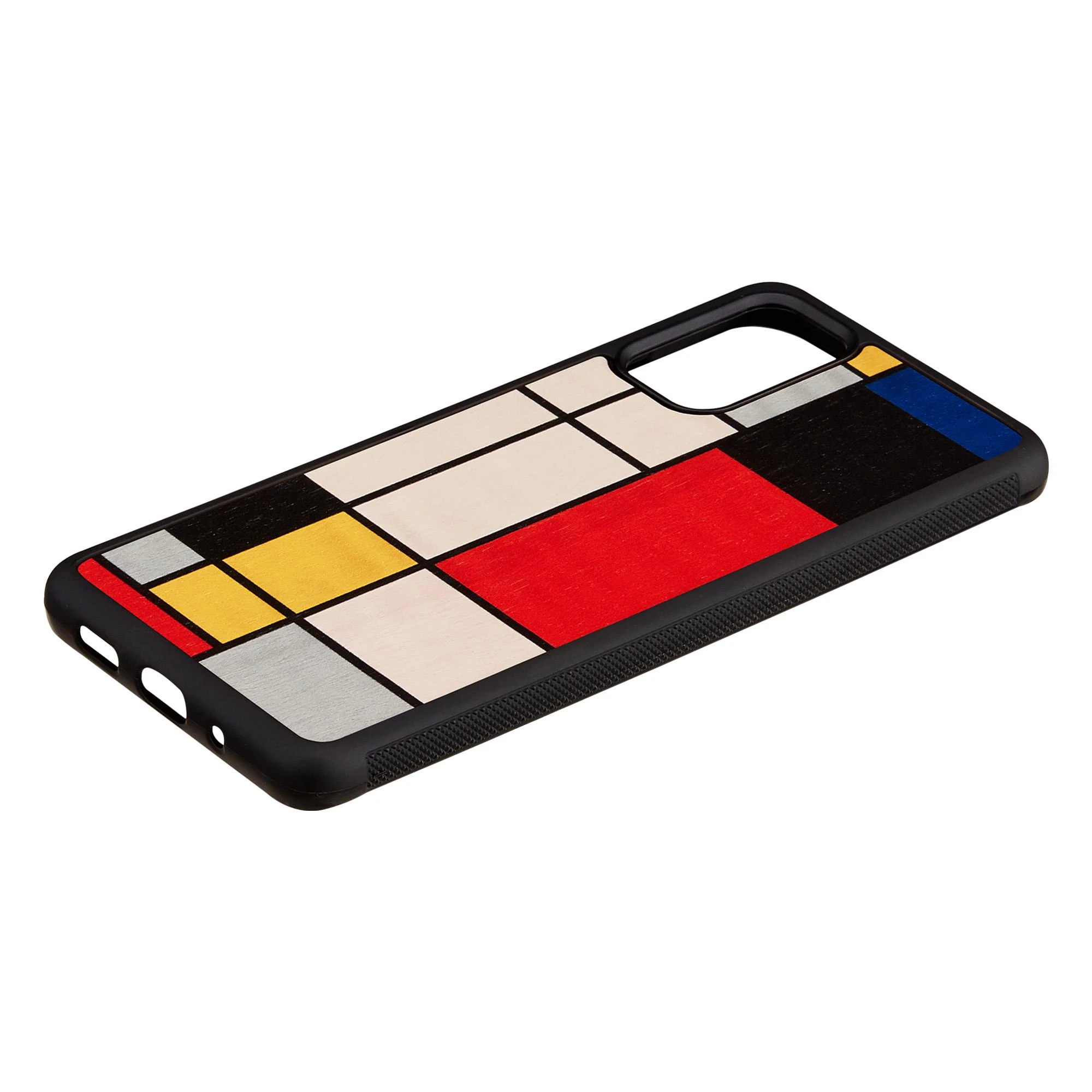 MAN&WOOD dėklas, skirtas „Galaxy S20+“, mondrian wood, juodas