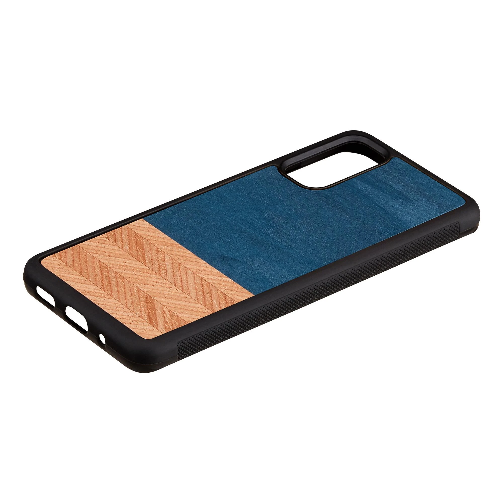 MAN&WOOD dėklas skirtas Galaxy S20 denim juodos spalvos