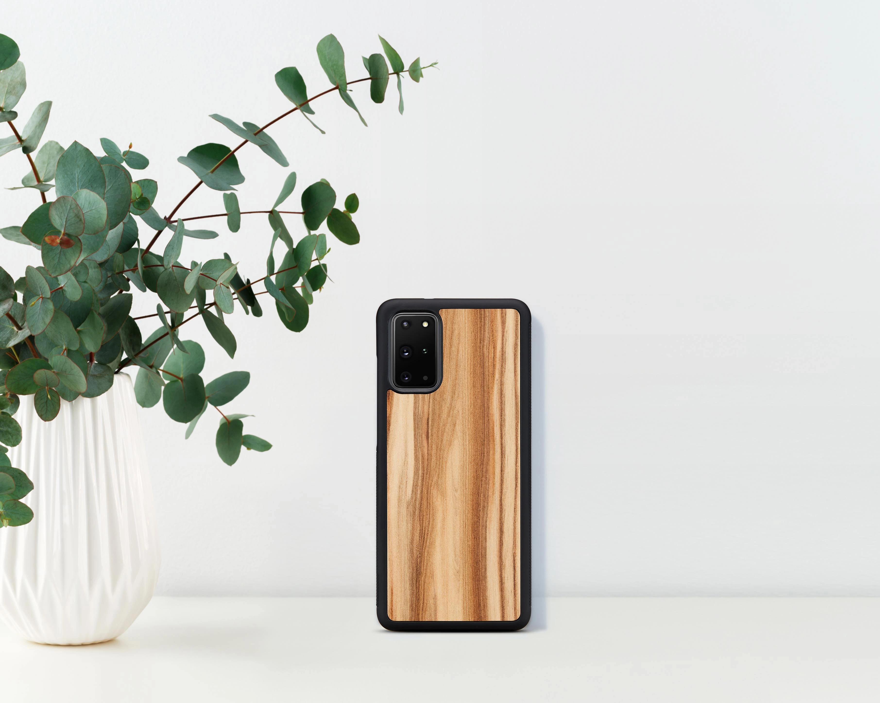Dėklas MAN&WOOD case for Galaxy S20+ cappuccino juodas
