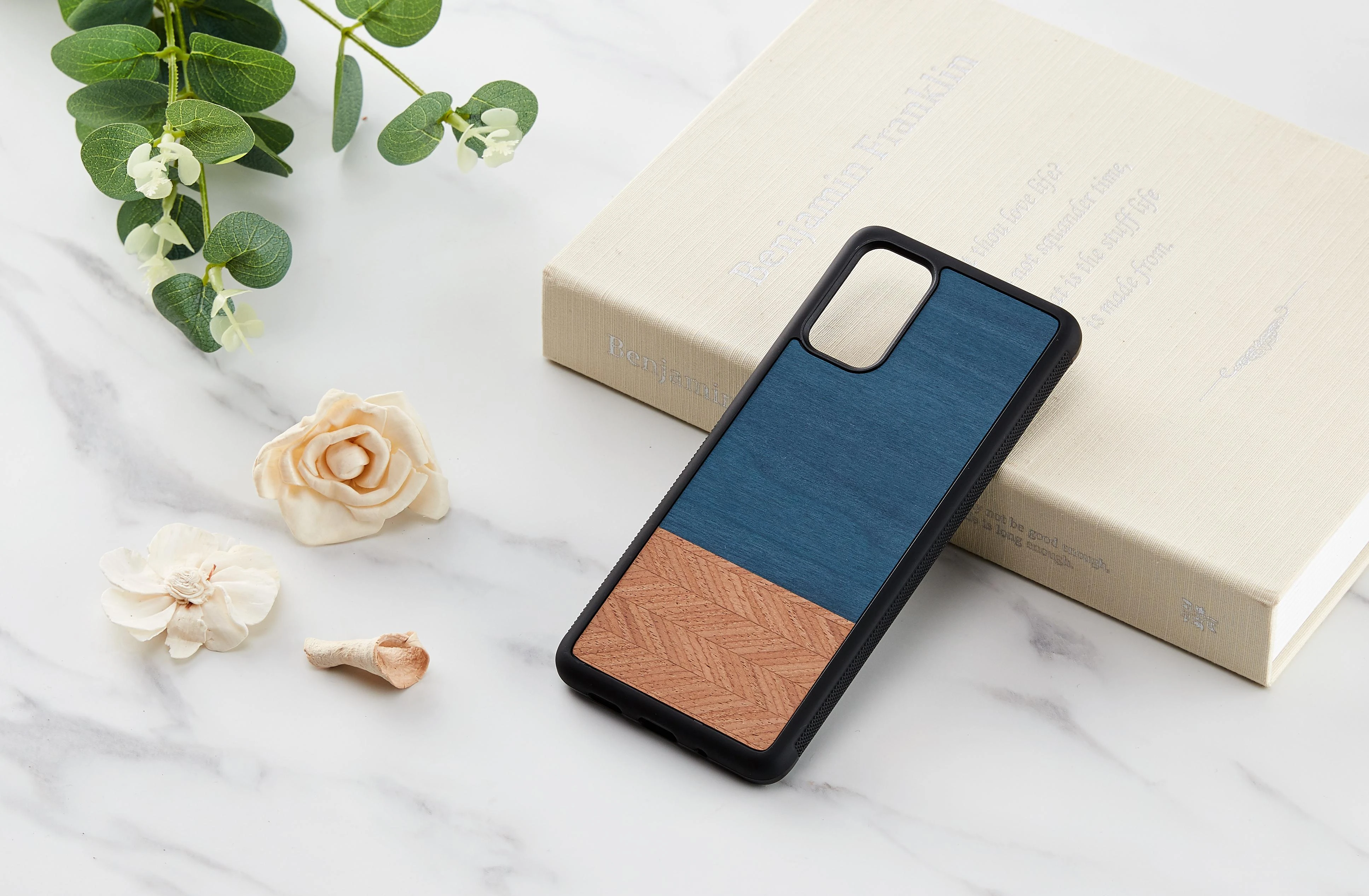Dėklas MAN&WOOD case for Galaxy S20+ denim juodas