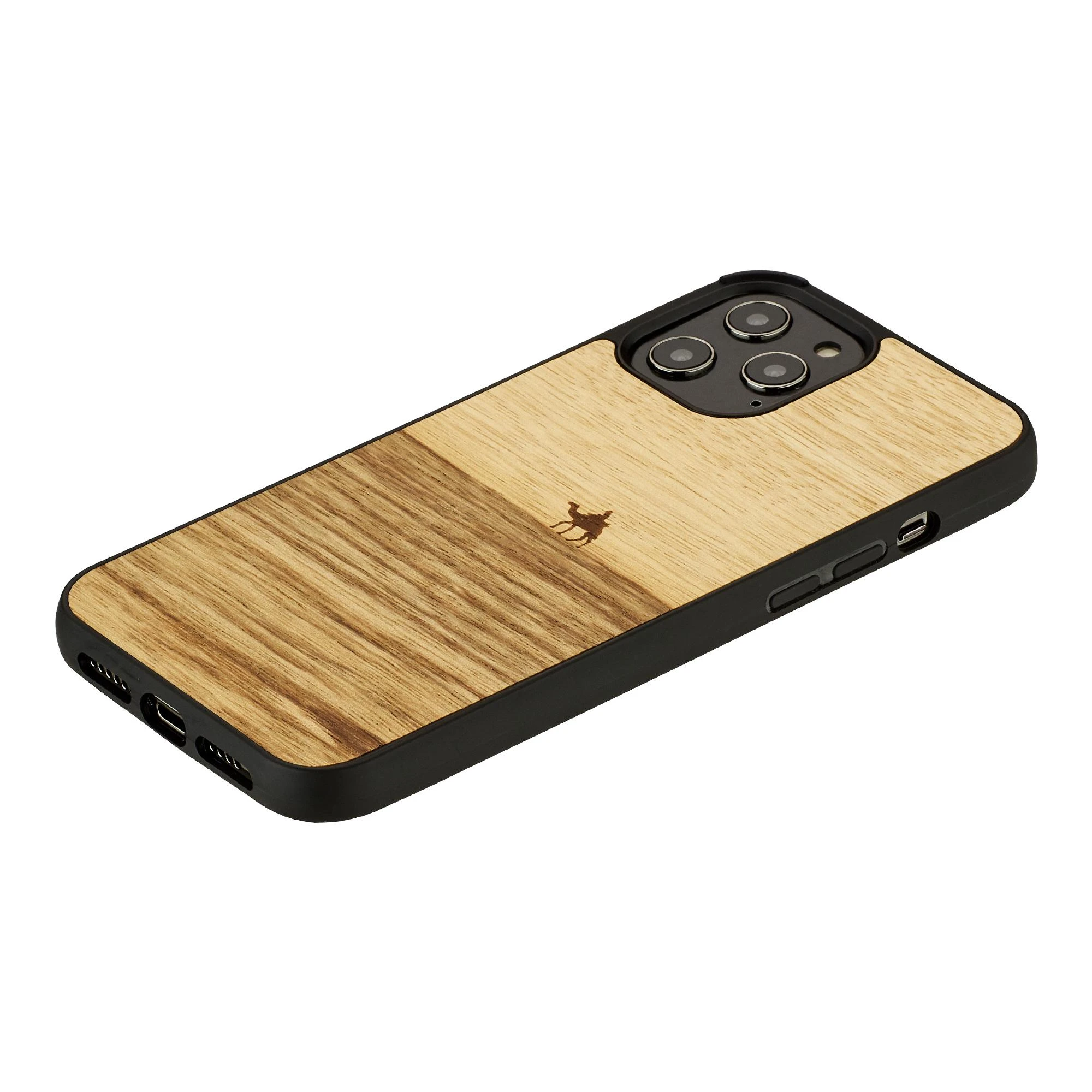 MAN&WOOD dėklas skirtas Apple iPhone 12 Pro Max terra juodos spalvos