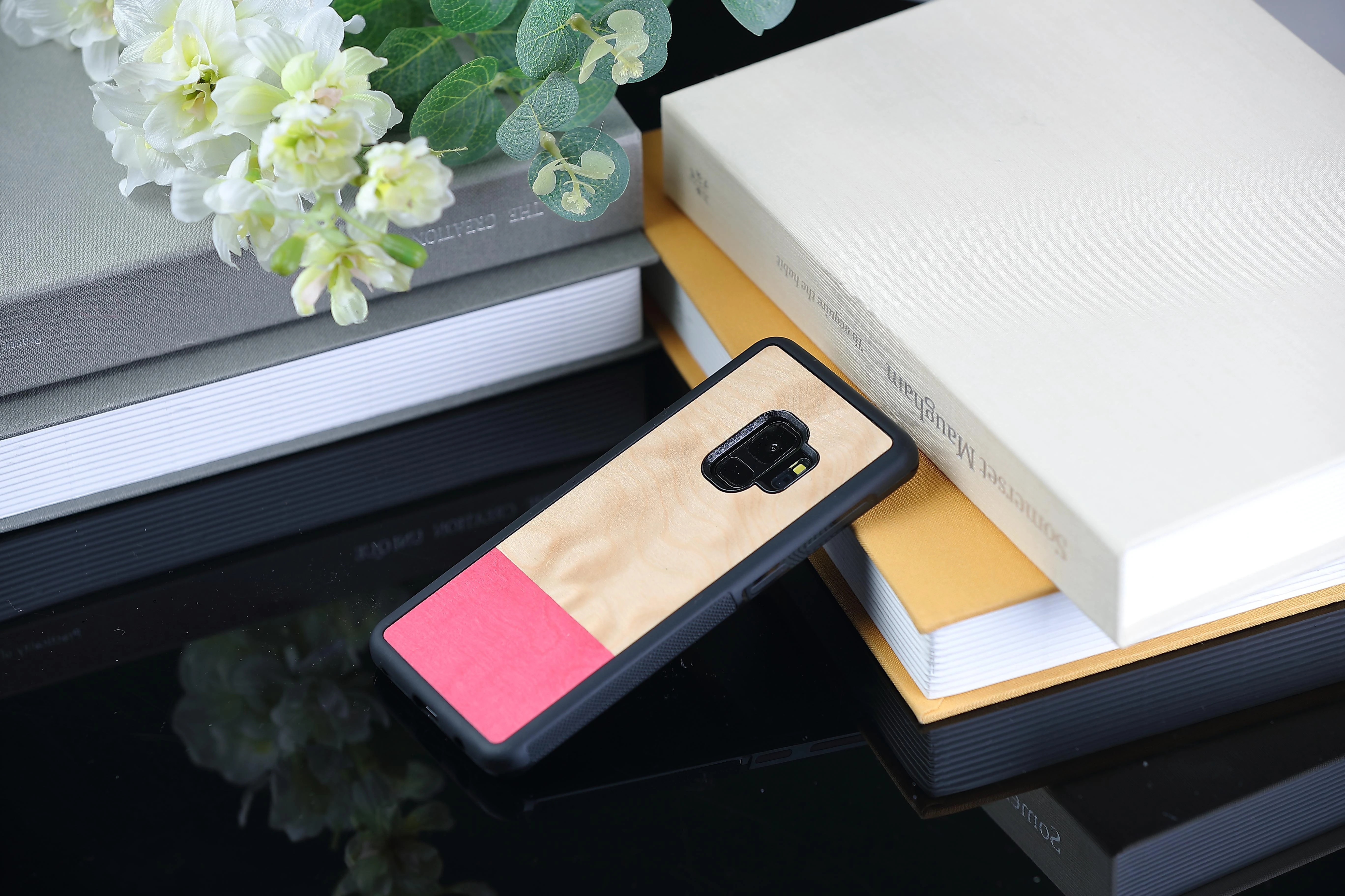 MAN&WOOD išmaniojo telefono dėklas „Galaxy S9 miss match“ juodas