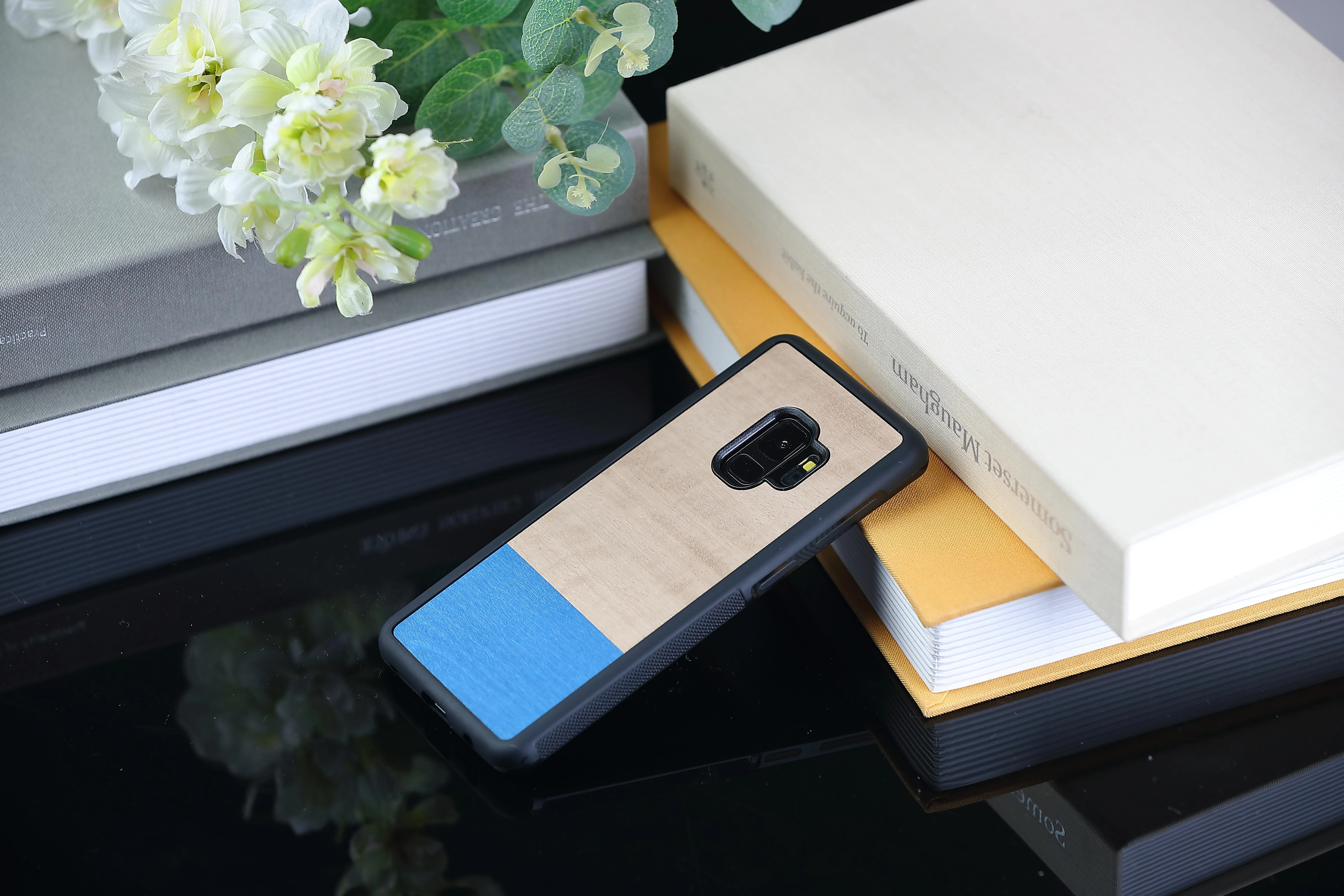 Dėklas MAN&WOOD SmartPhone case Galaxy S9 dove juodas