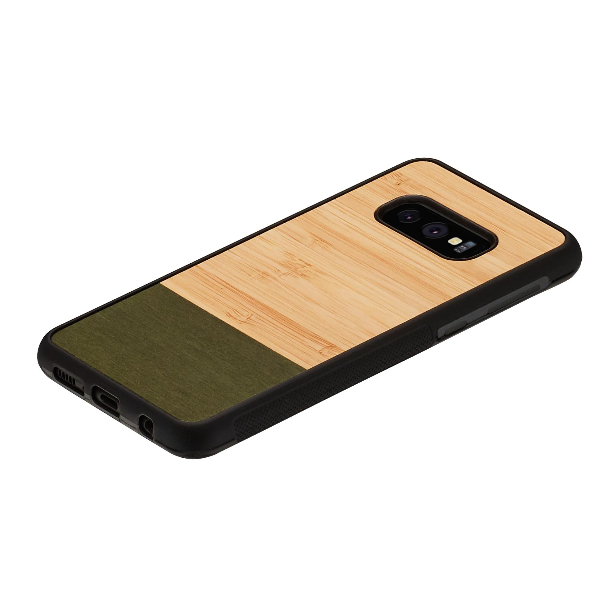 MAN&WOOD SmartPhone dėklas Galaxy S10e bamboo skirtasest juodos spalvos