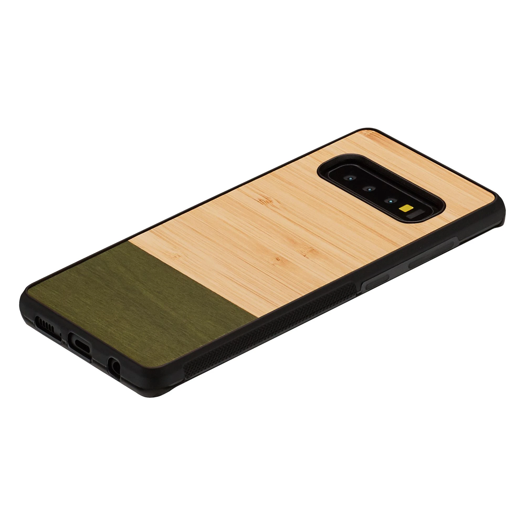MAN&WOOD SmartPhone dėklas Galaxy S10 bamboo skirtasest juodos spalvos