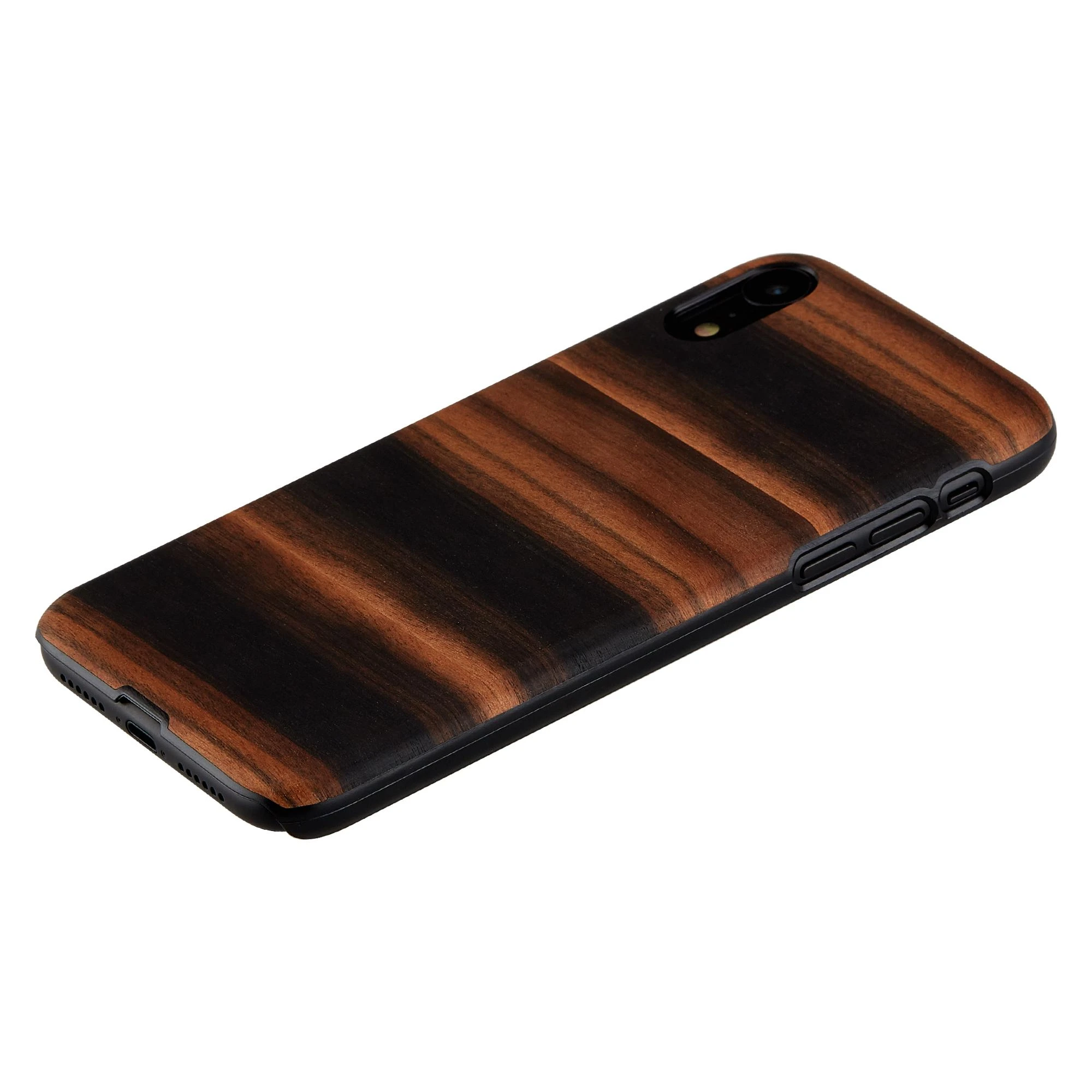 MAN&WOOD telefono dėklas iPhone XR, juodas