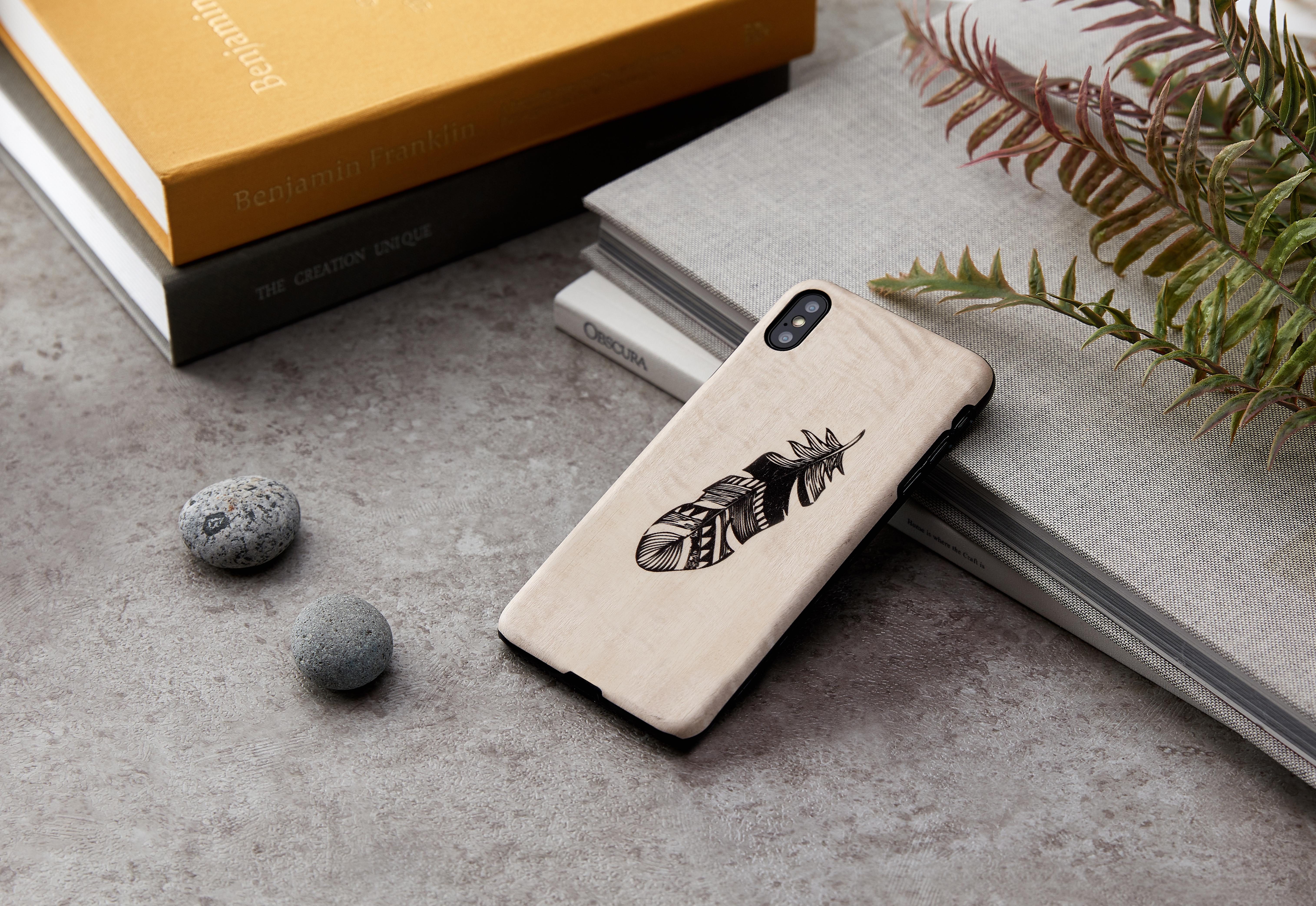 MAN & AMP;WOOD MAN&WOOD telefono dėklas iPhone X/XS, Indian Juodas