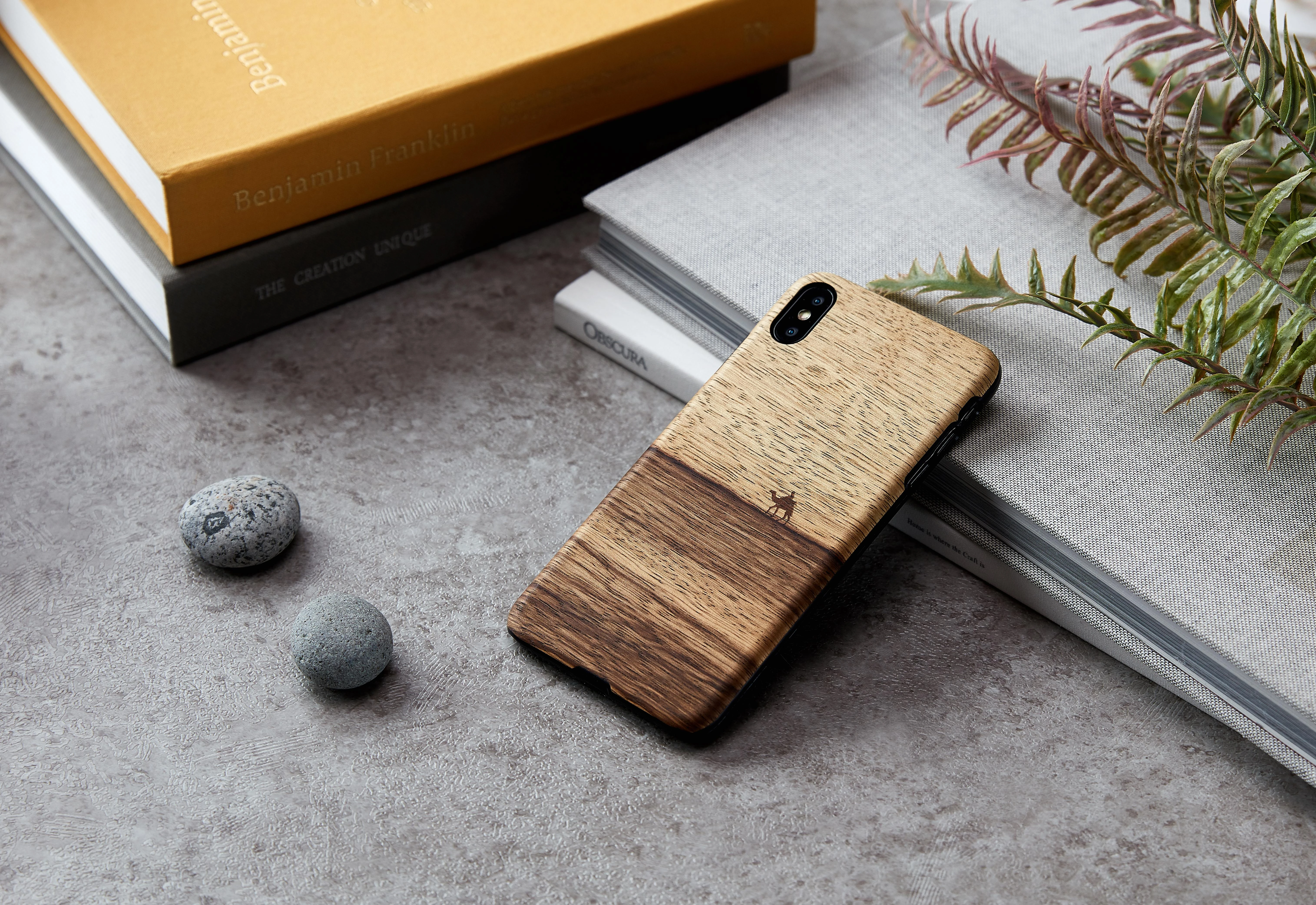 MAN&WOOD telefono dėklas iPhone XS Max, juodas