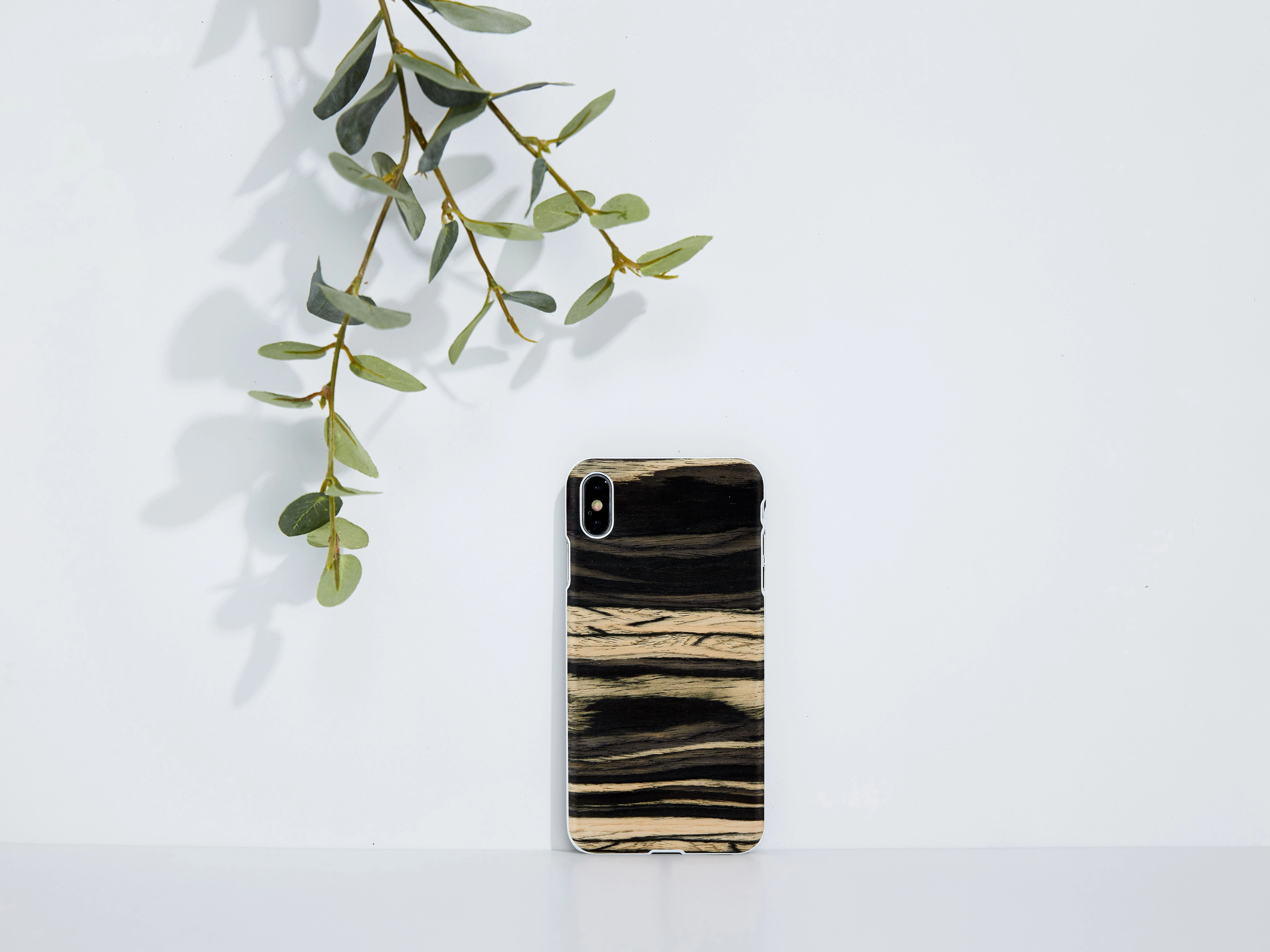 MAN Telefono dėklas iPhone XS Max, baltas ebenuotas