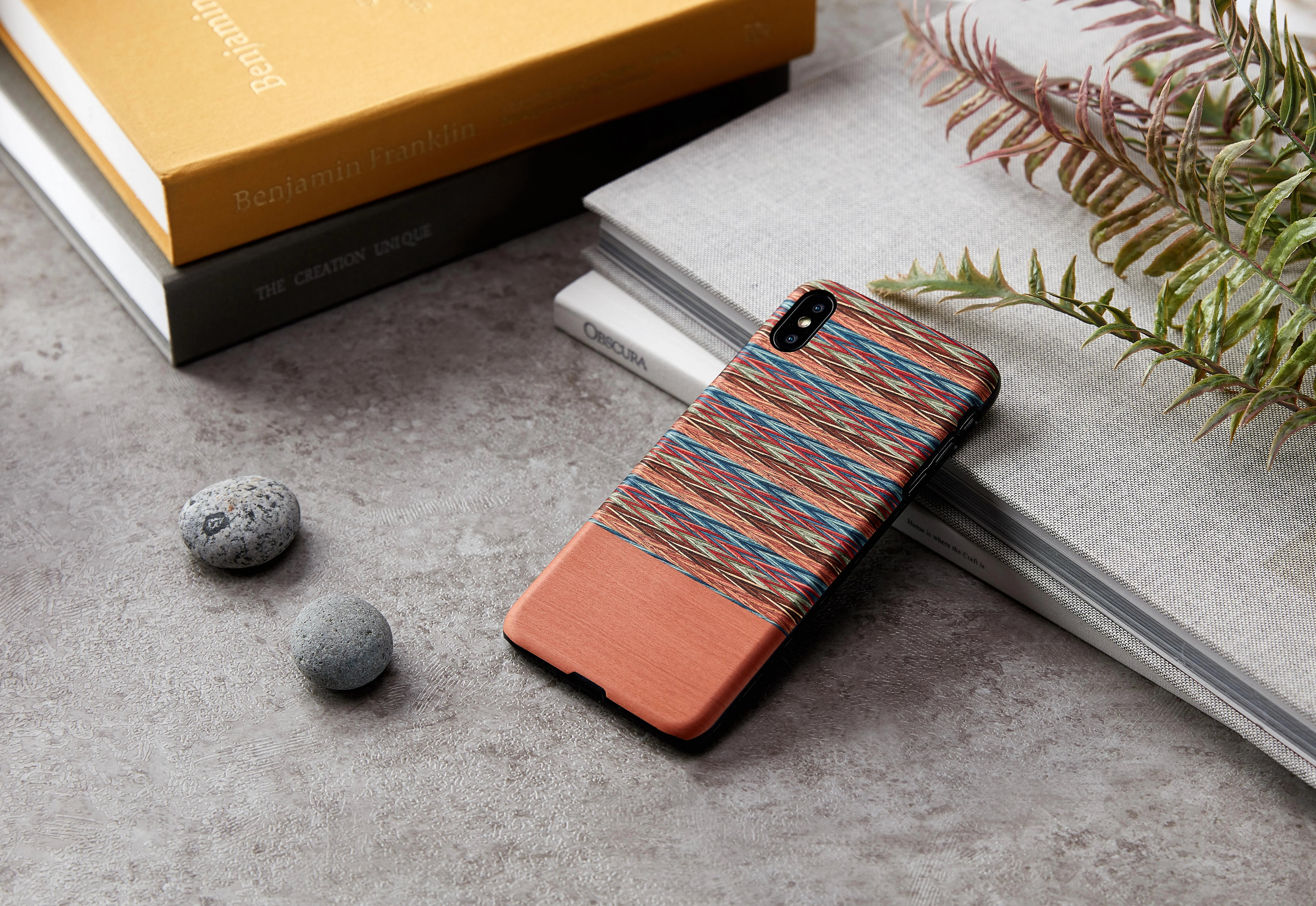 MAN Languotas telefono dėklas iPhone XS Max, rudos ir juodos spalvų