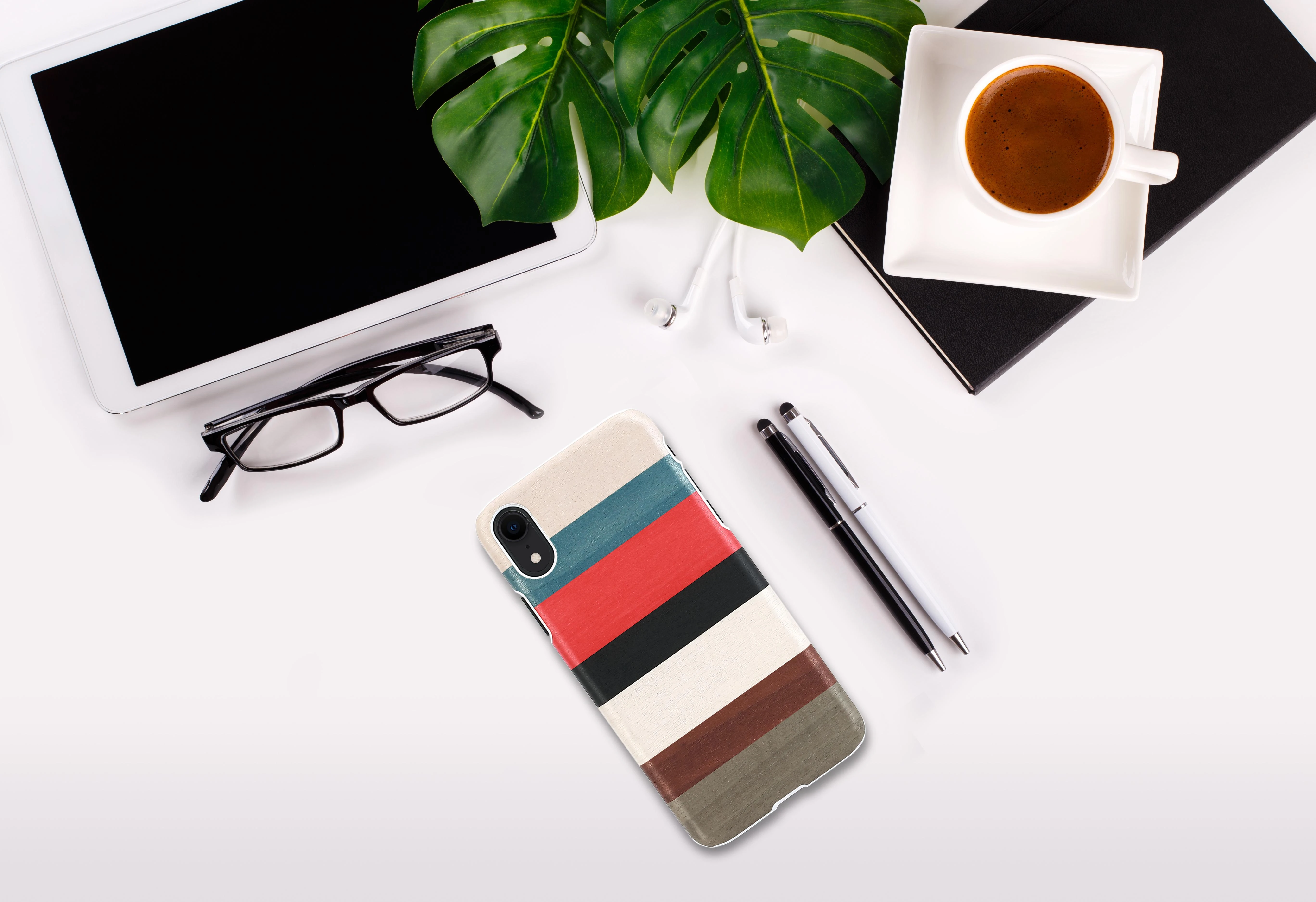 MAN&WOOD SmartPhone dėklas Apple iPhone XR corallina baltos spalvos